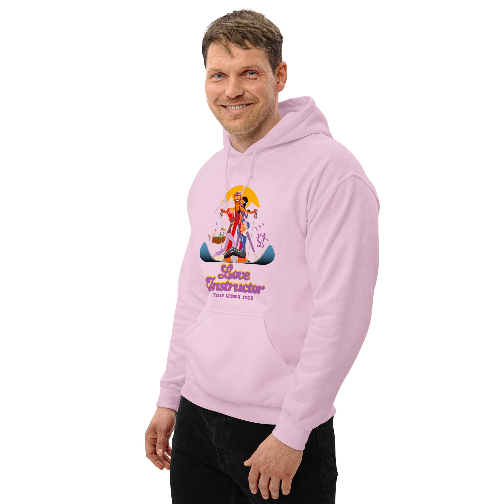 Sweat à capuche d'hiver unisexe Love Instructor First Lesson free sur couleurs claires