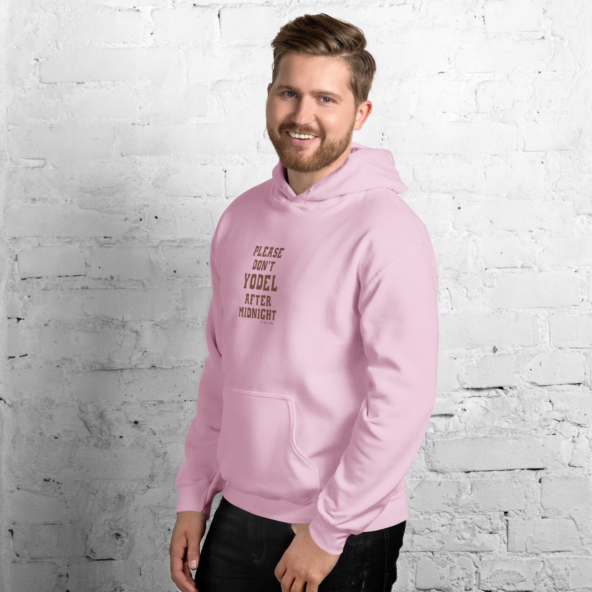 Unisex Hoodie Don't Yodel After Midnight on light colors