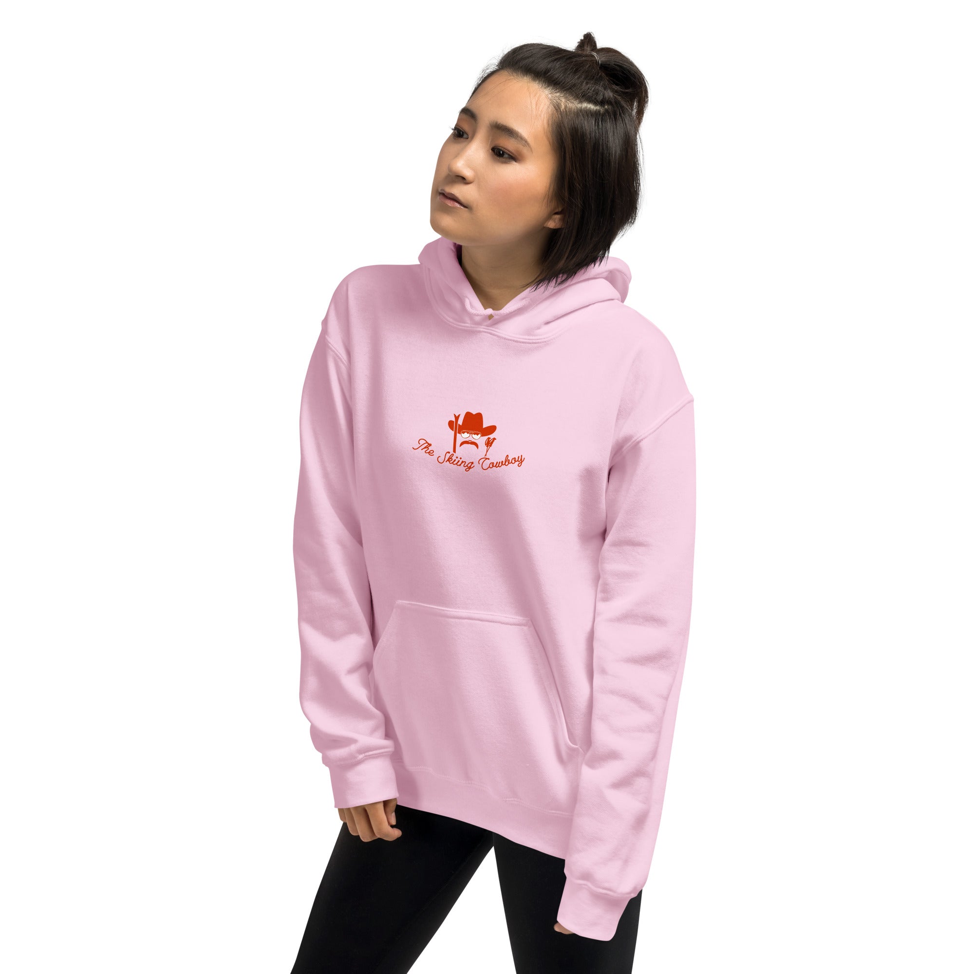 Unisex Hoodie Skiing Duel on light colors (front & back)