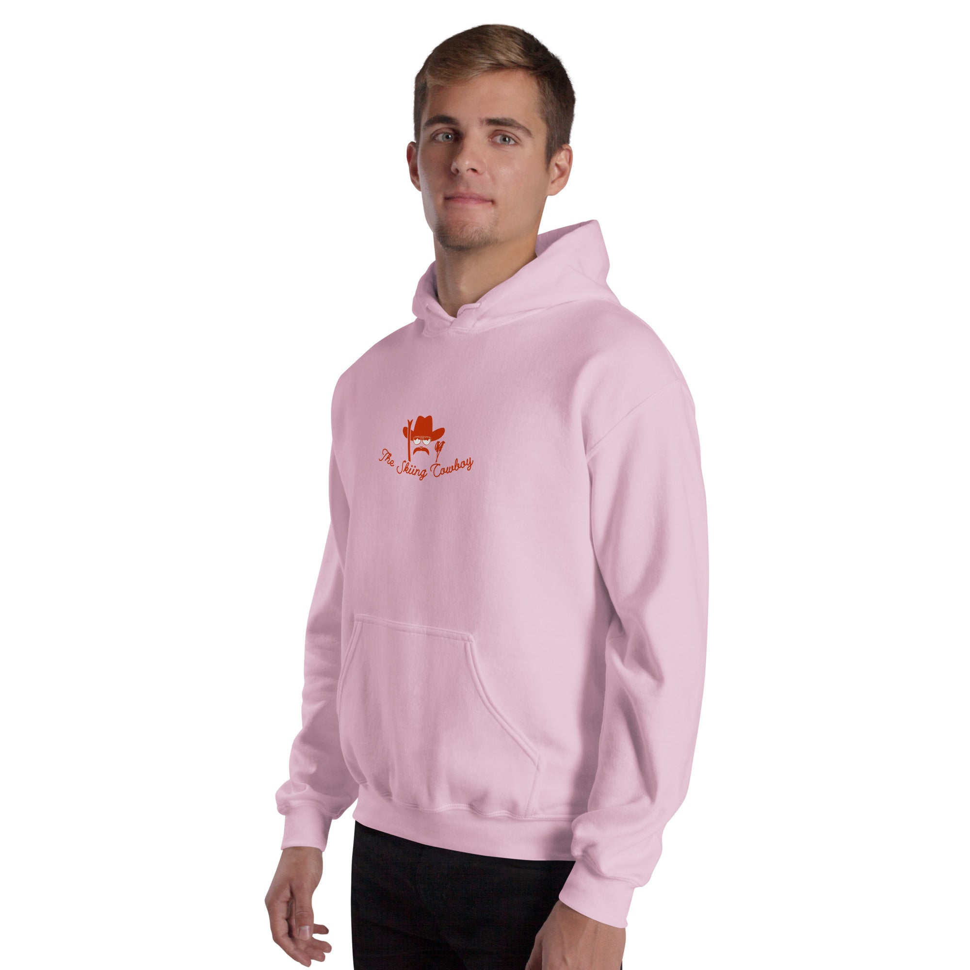 Unisex Hoodie Skiing Duel on light colors (front & back)