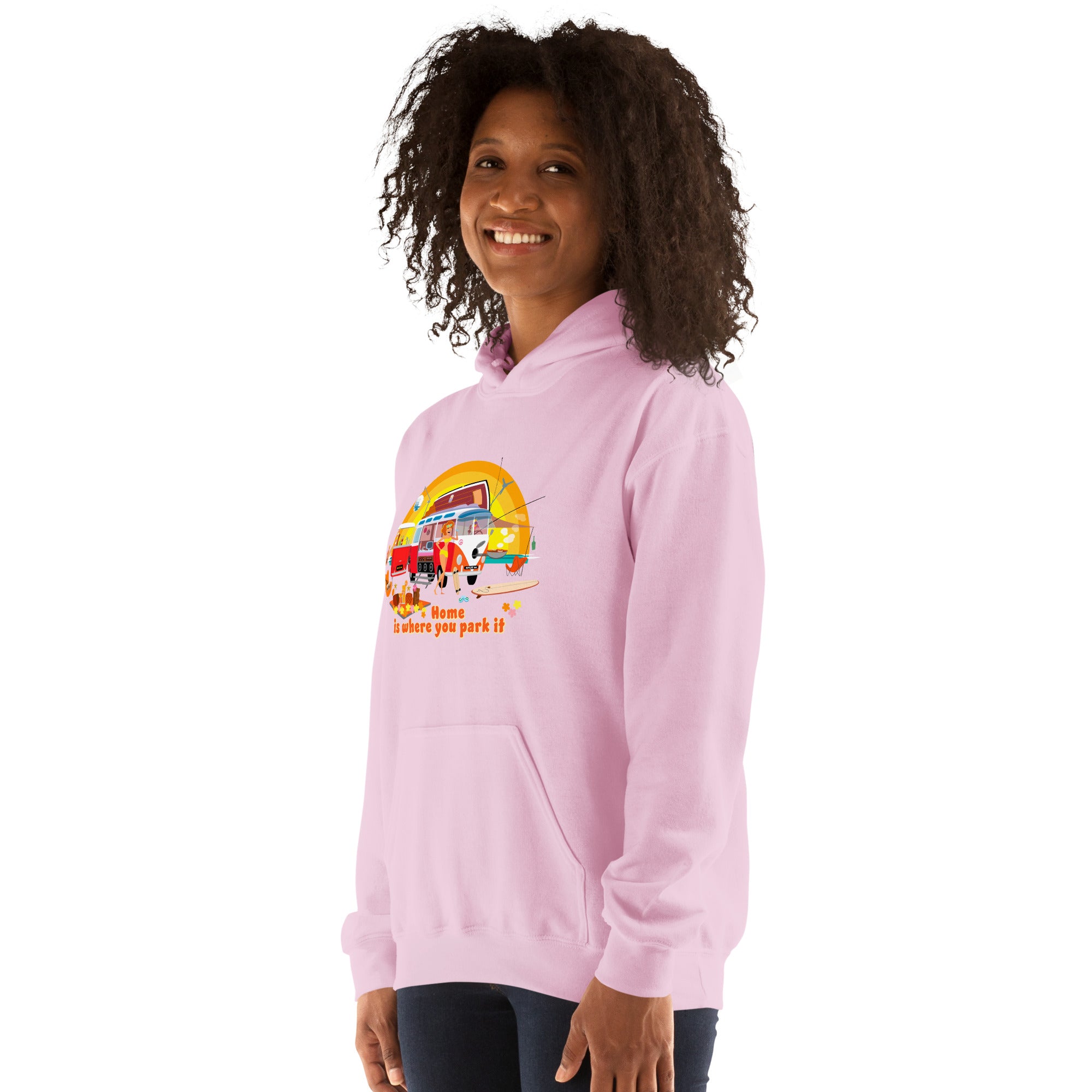 Sweat à capuche d'hiver unisexe Ultra Combi: Home is where you park it sur couleurs vives