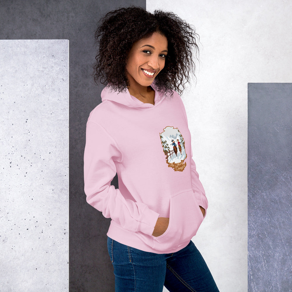 Unisex Hoodie The Skiing Cowgirl on light colors