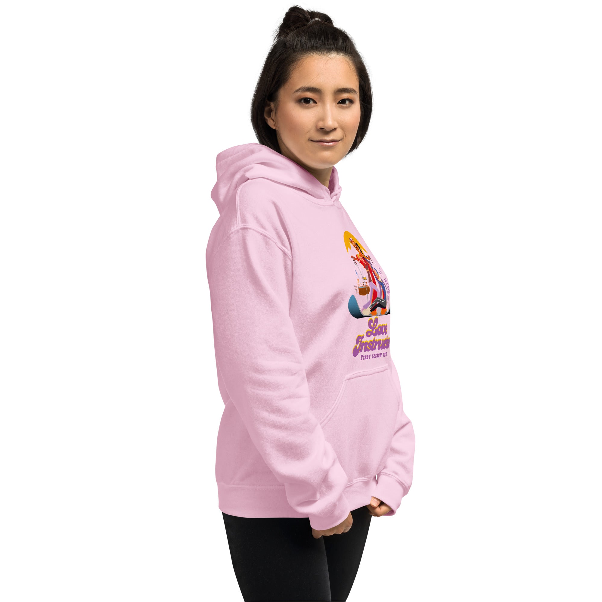 Sweat à capuche d'hiver unisexe Love Instructor First Lesson free sur couleurs claires