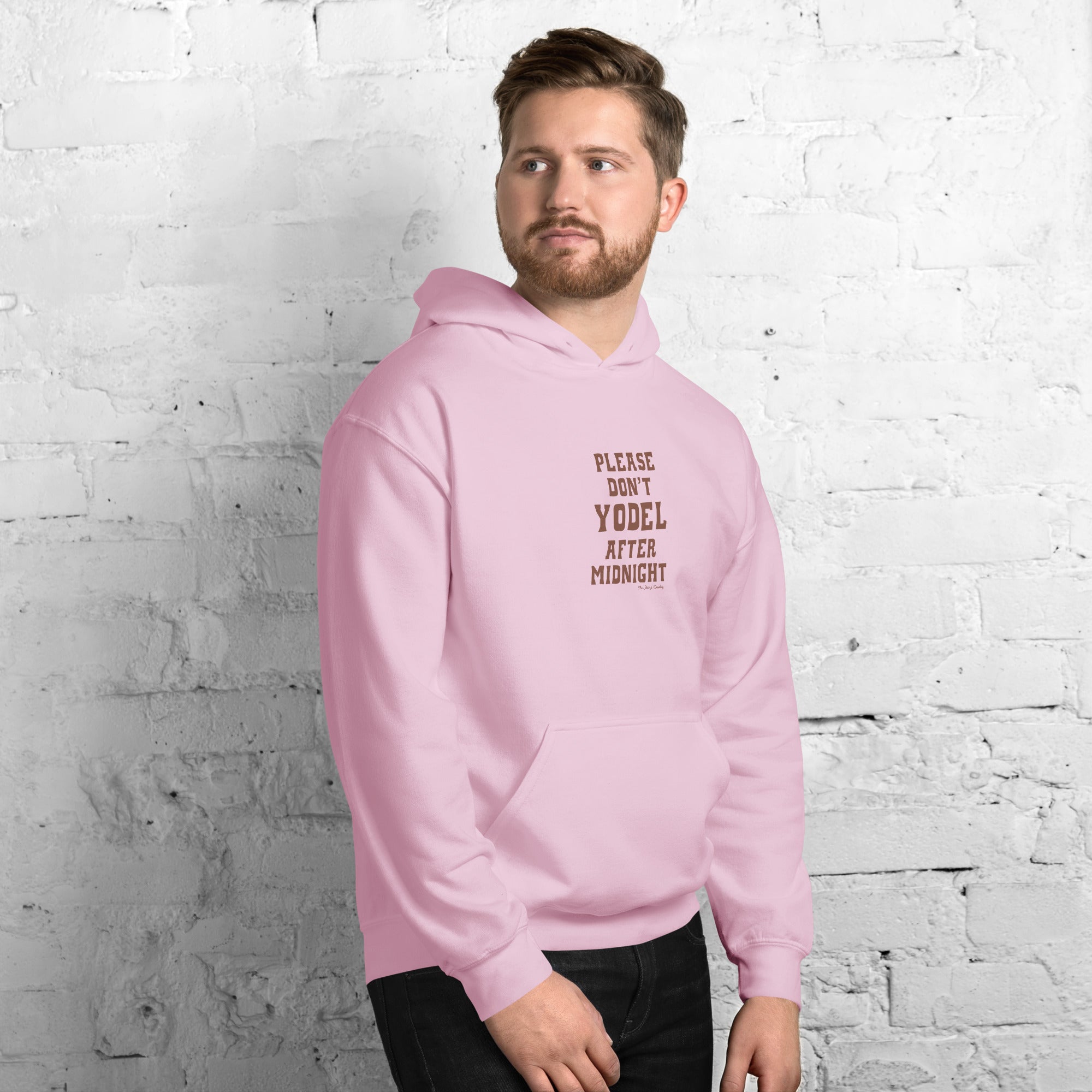 Unisex Hoodie Don't Yodel After Midnight on light colors