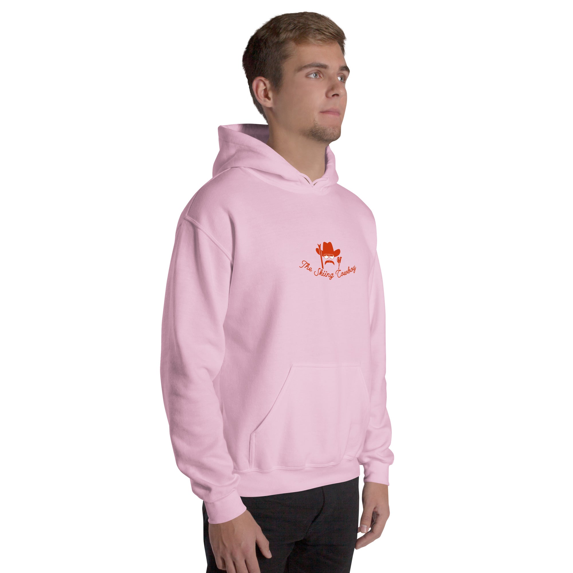 Unisex Hoodie Skiing Duel on light colors (front & back)