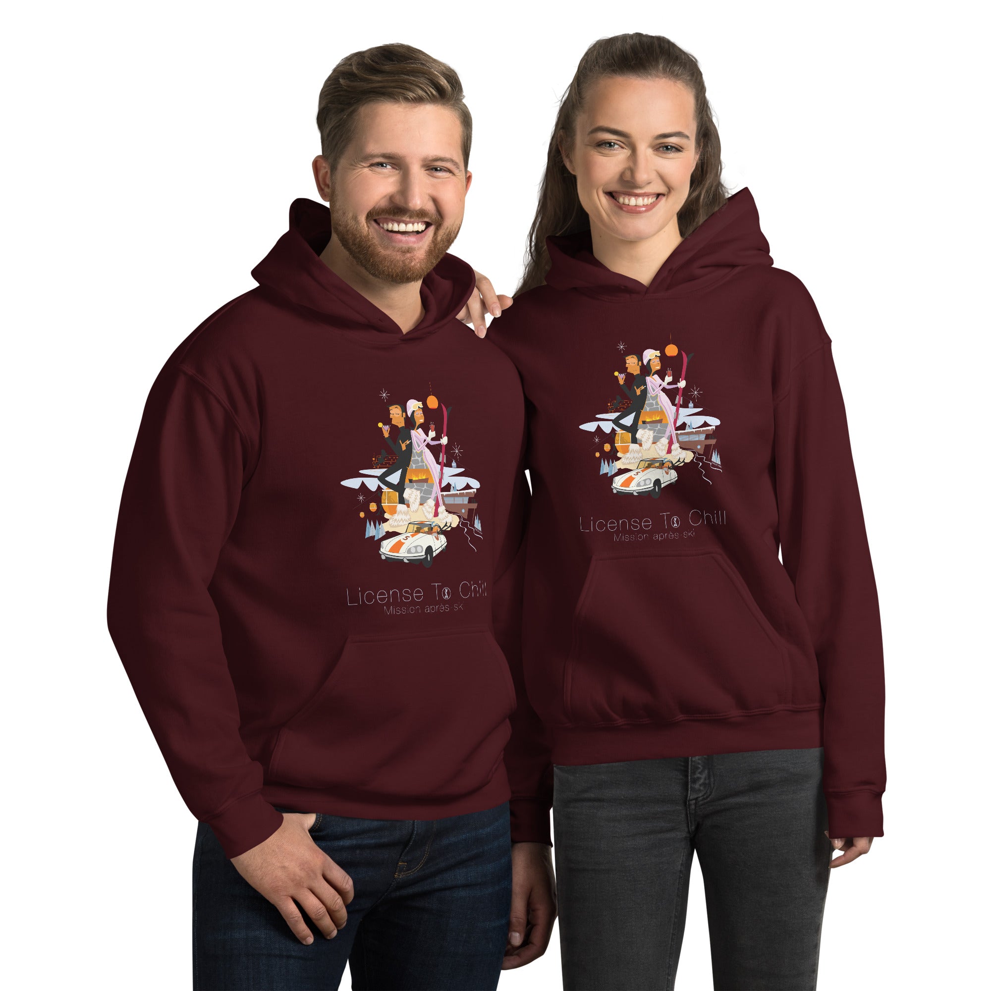 Unisex Hoodie License To Chill Mission Après-Ski on dark colors