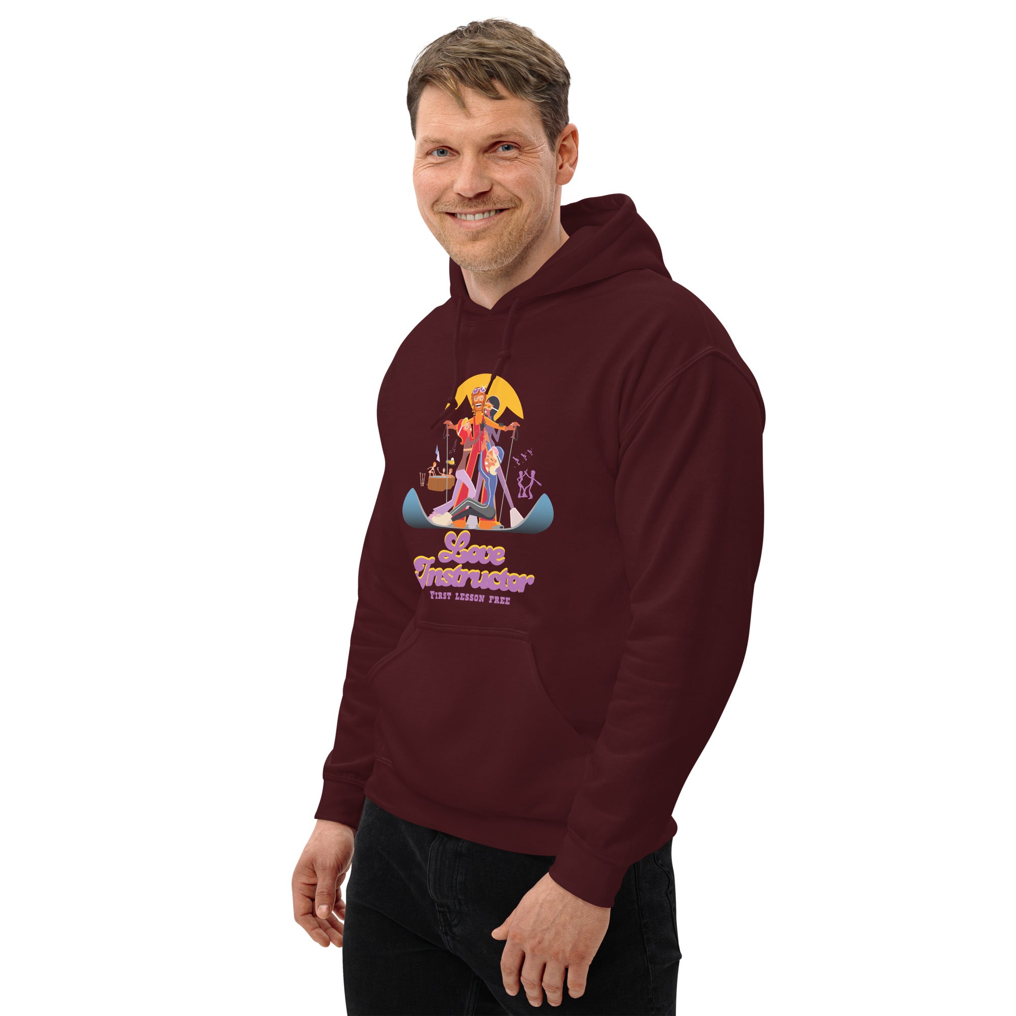 Unisex Hoodie Love Instructor First Lesson free on dark colors