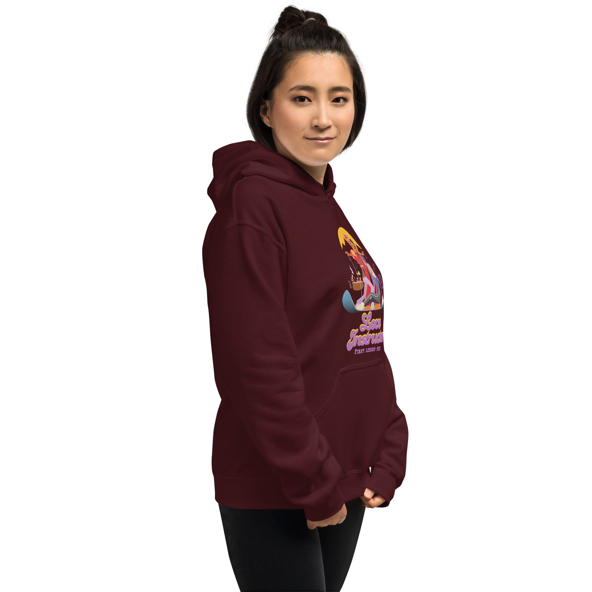 Unisex Hoodie Love Instructor First Lesson free on dark colors