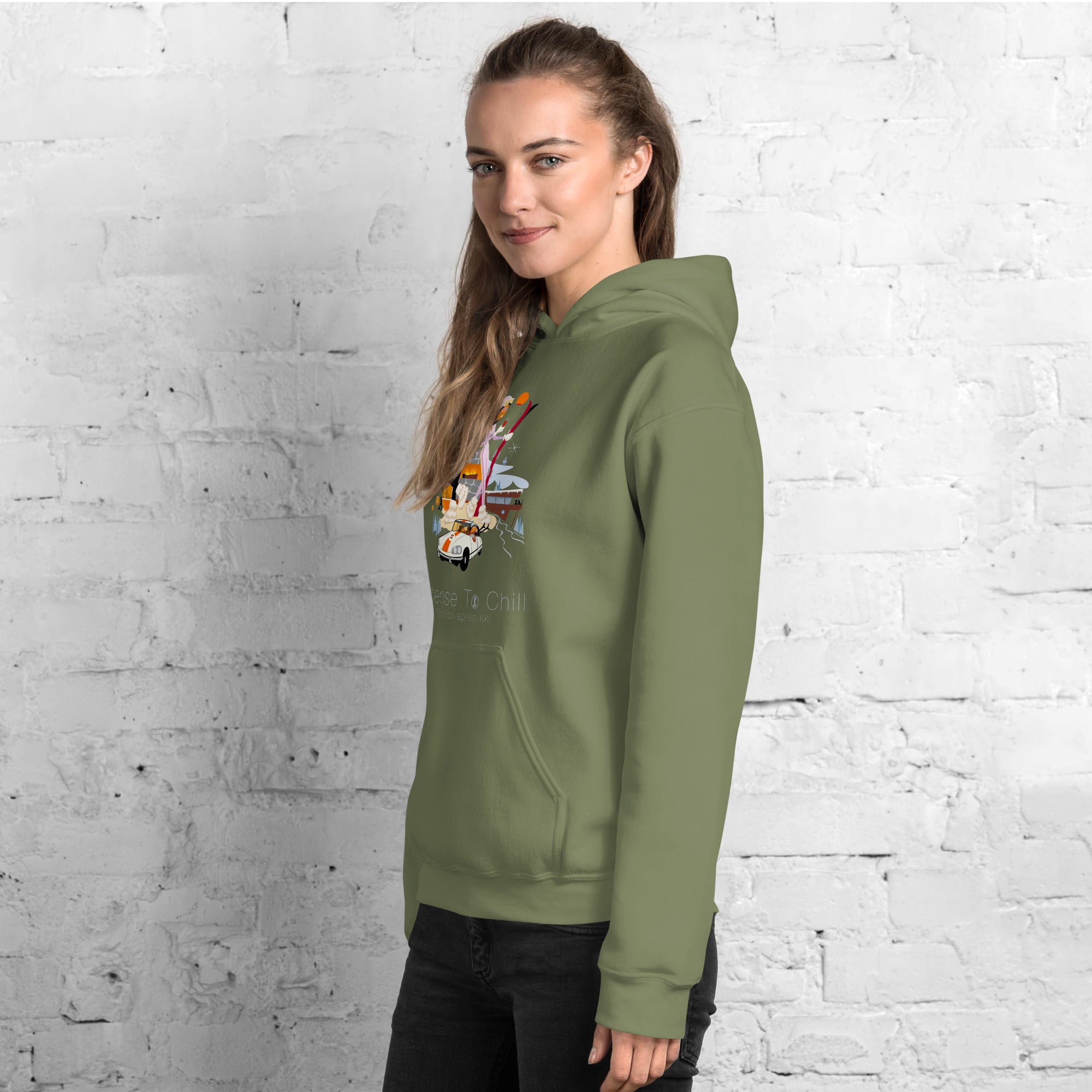 Unisex Hoodie License To Chill Mission Après-Ski on dark colors