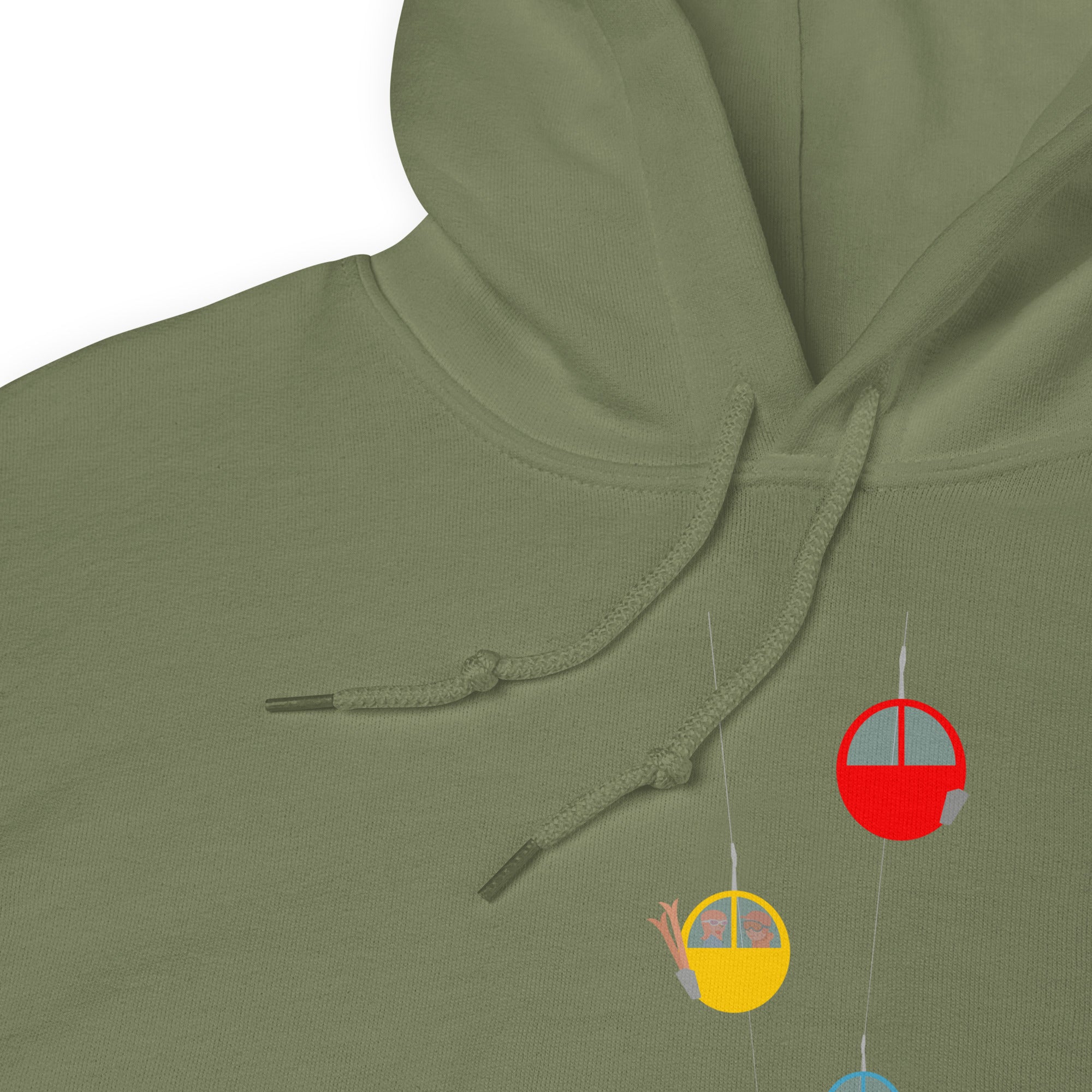 Unisex Hoodie Gondolas in the mist (front & back)