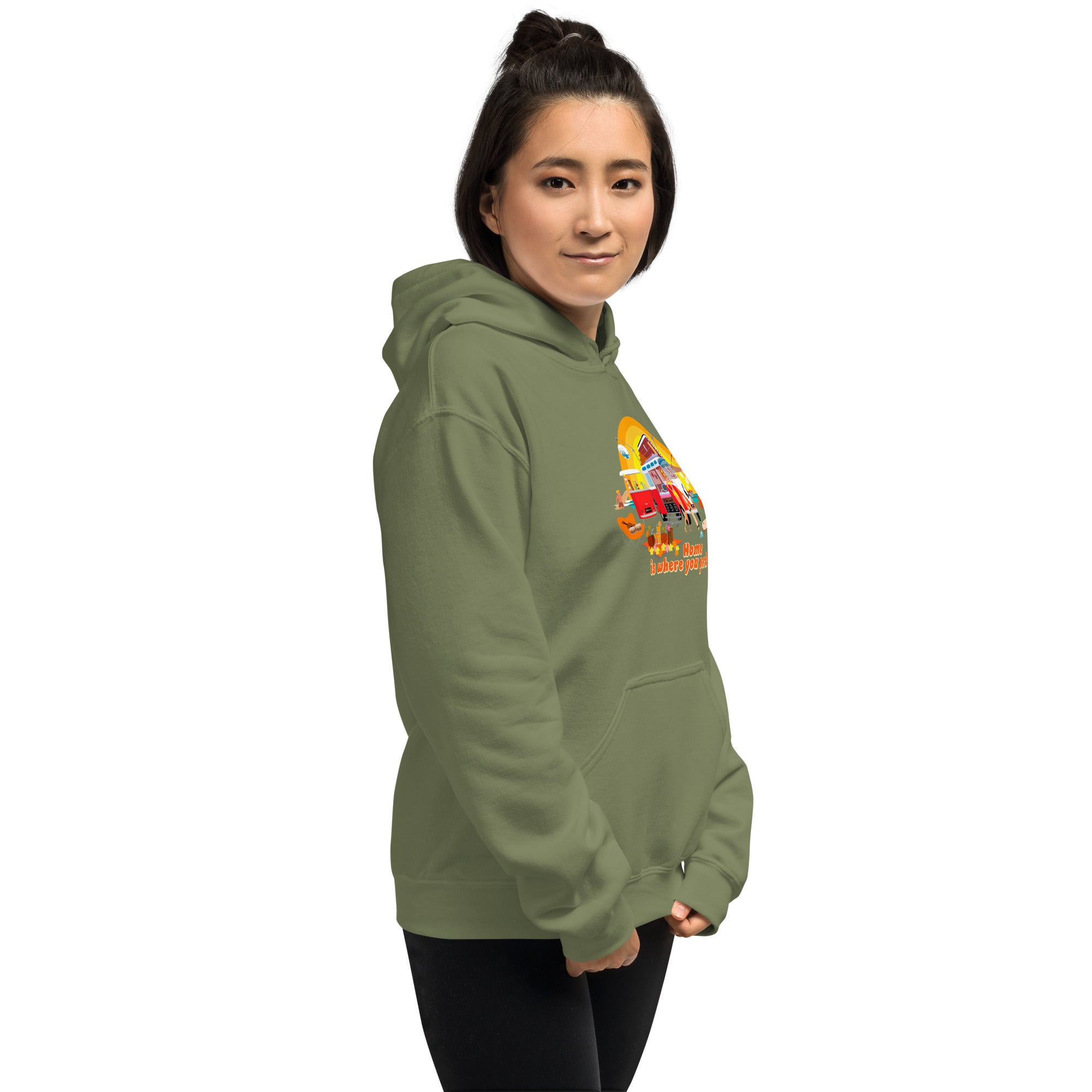 Unisex Hoodie Ultra Combi: Home is where you park it on dark colors