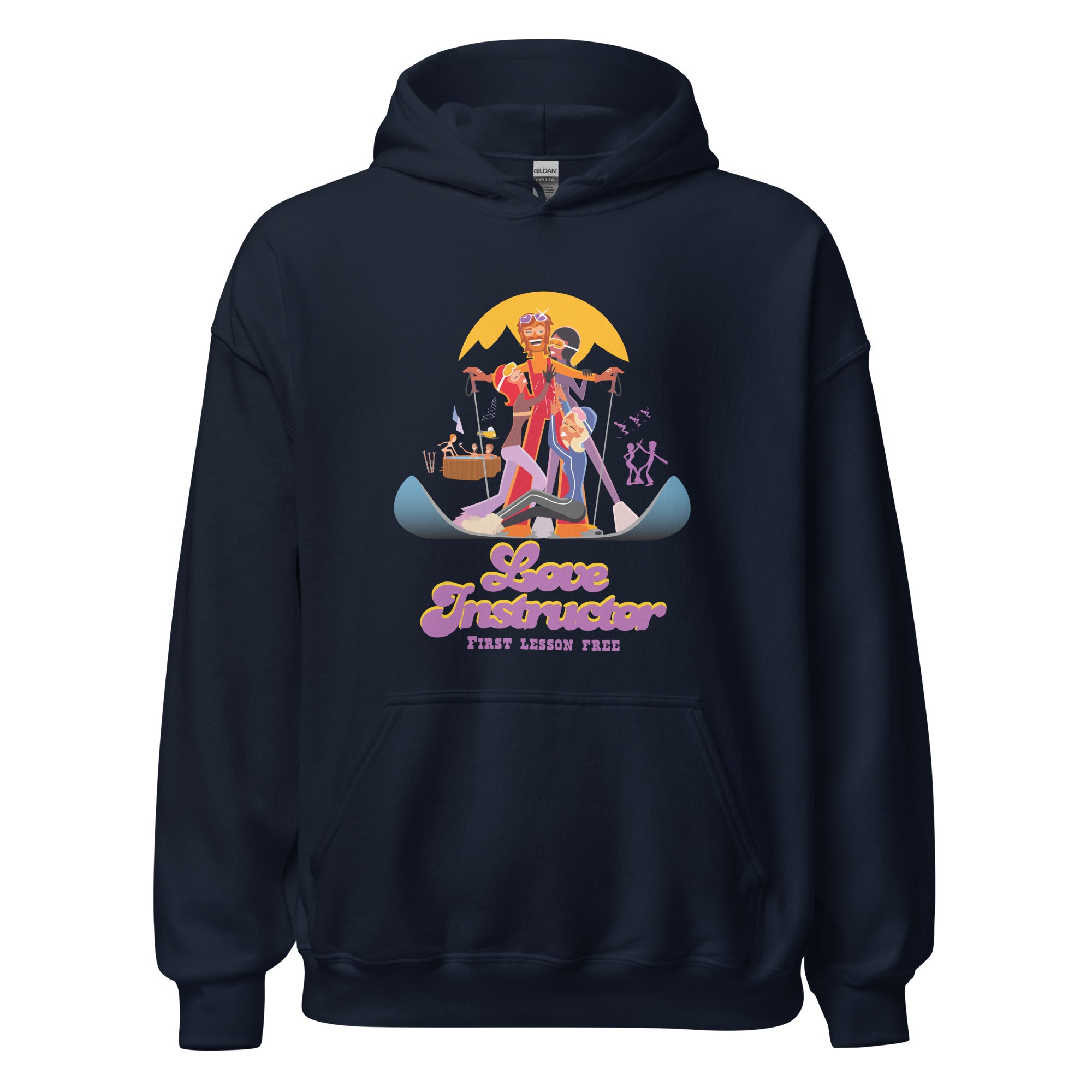 Unisex Hoodie Love Instructor First Lesson free on dark colors