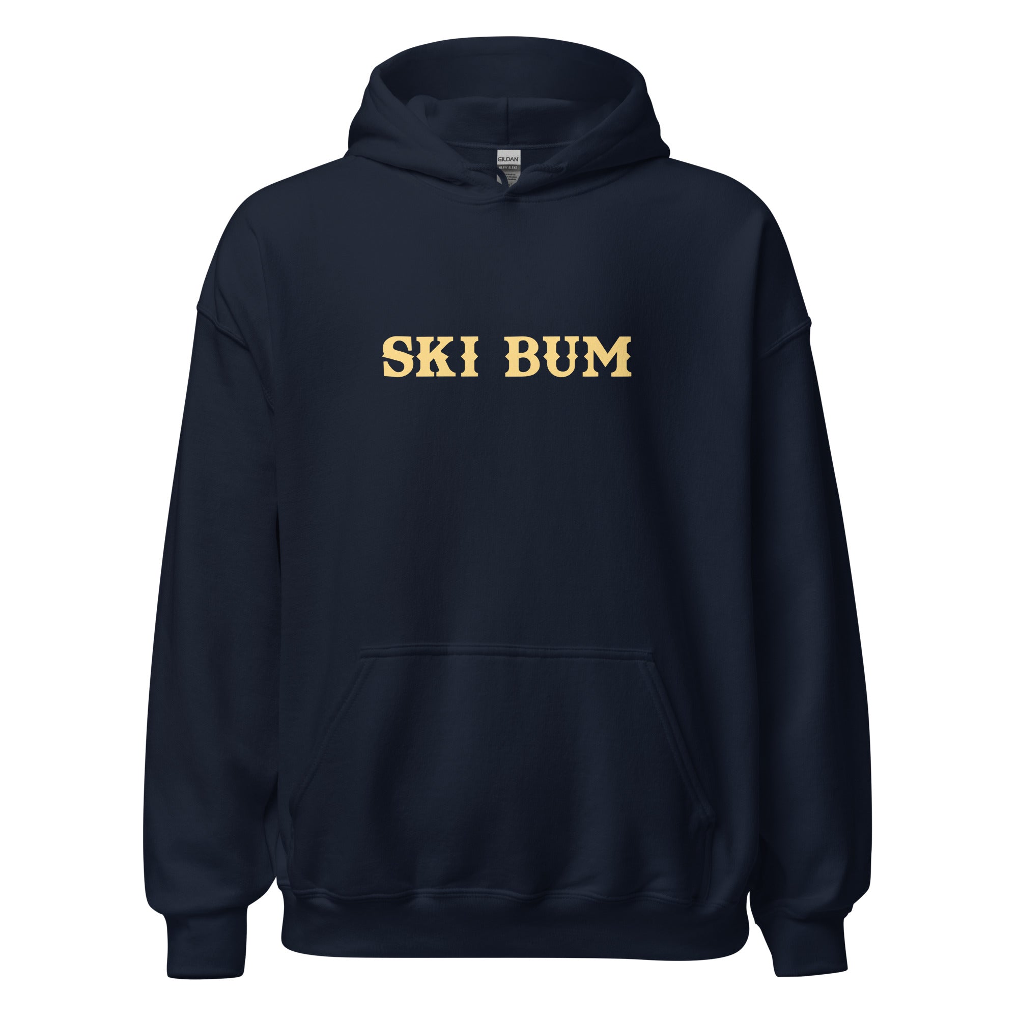 Unisex Hoodie Ski Bum on dark colors