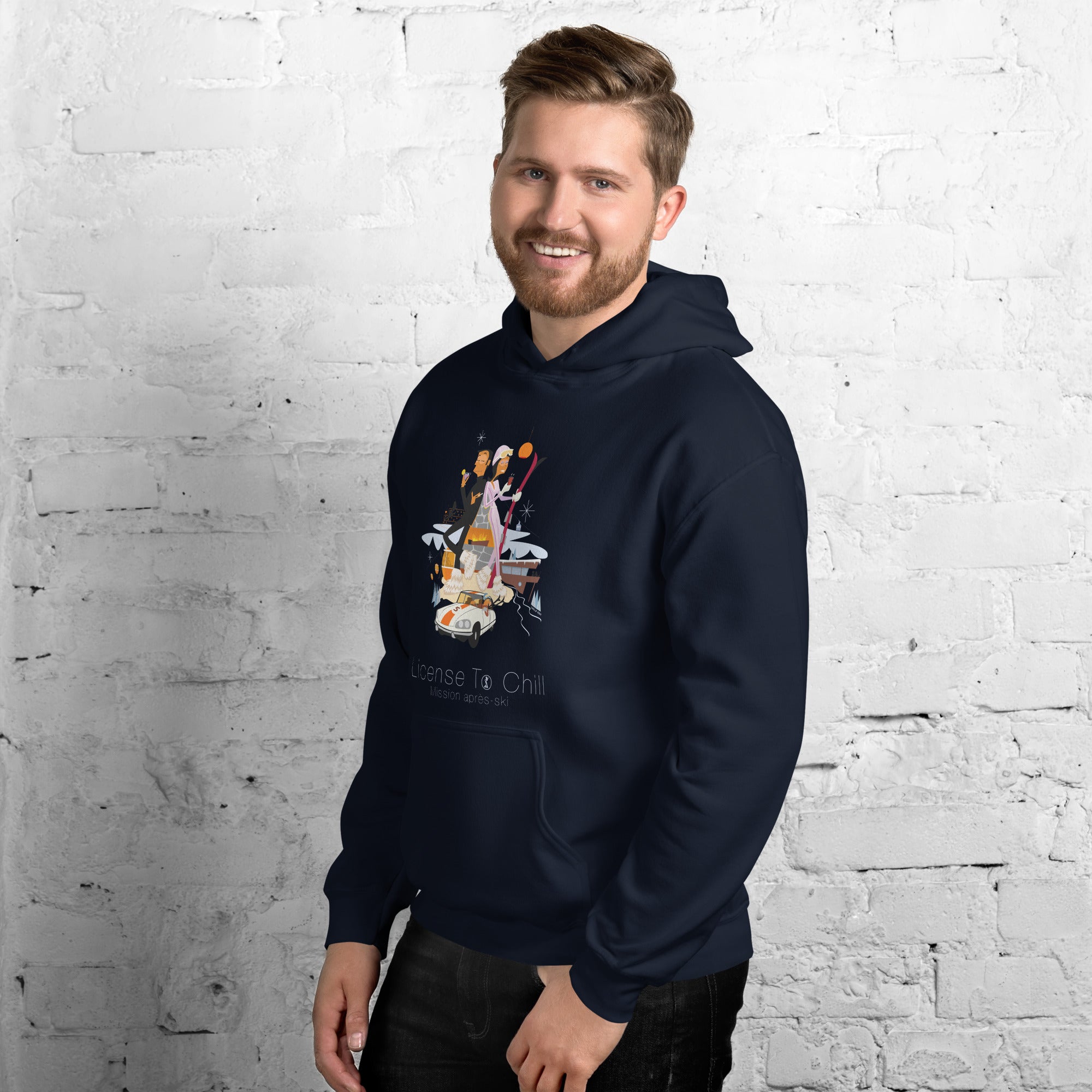 Unisex Hoodie License To Chill Mission Après-Ski on dark colors