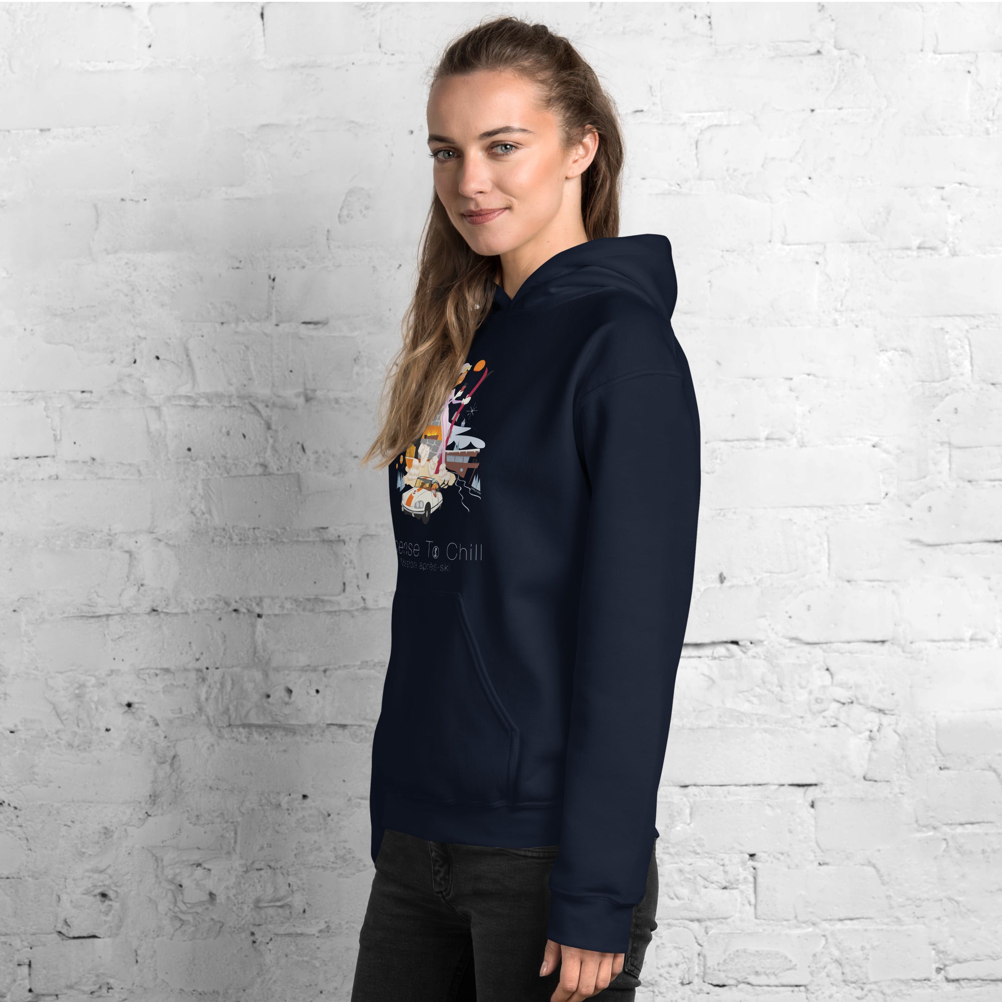 Unisex Hoodie License To Chill Mission Après-Ski on dark colors