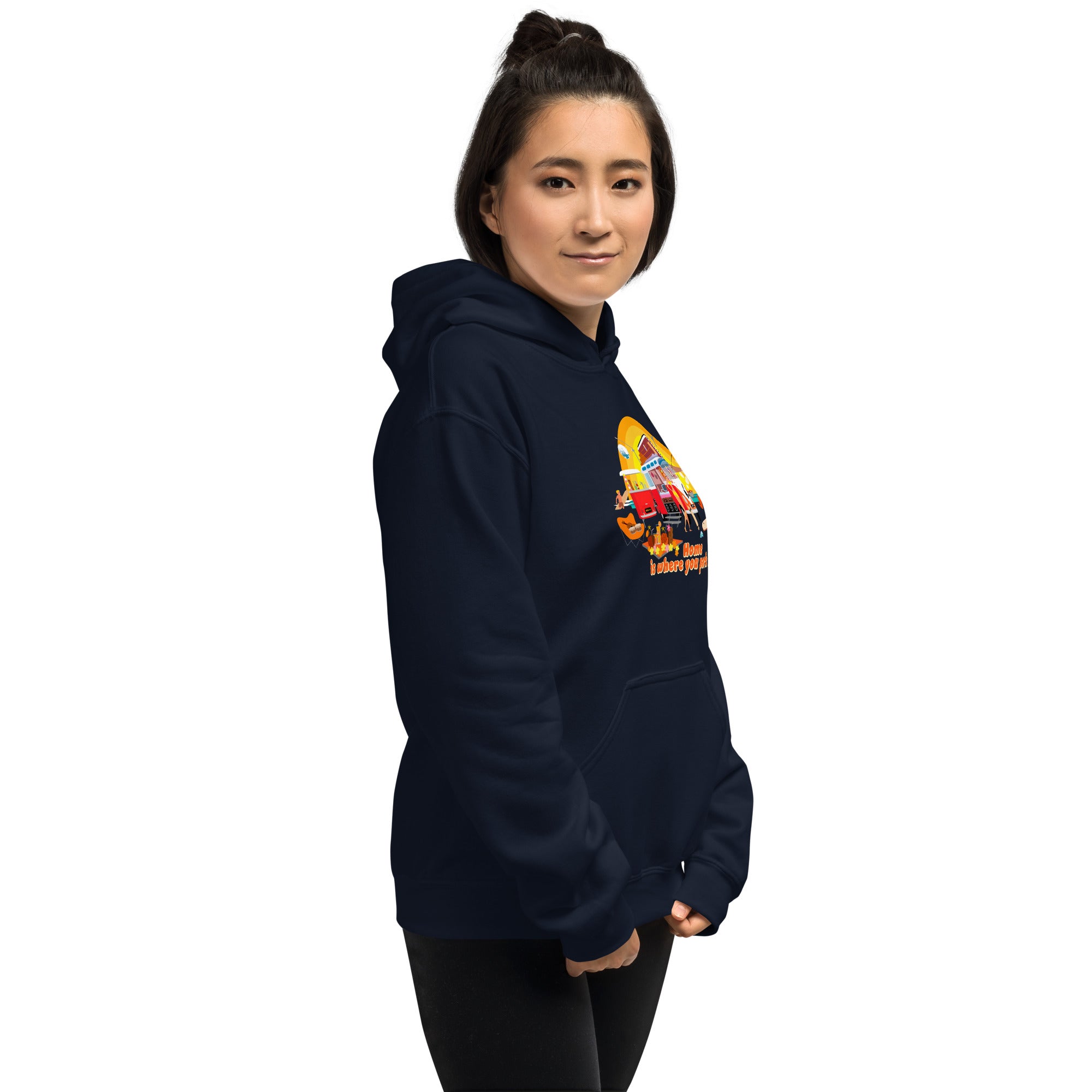 Unisex Hoodie Ultra Combi: Home is where you park it on dark colors