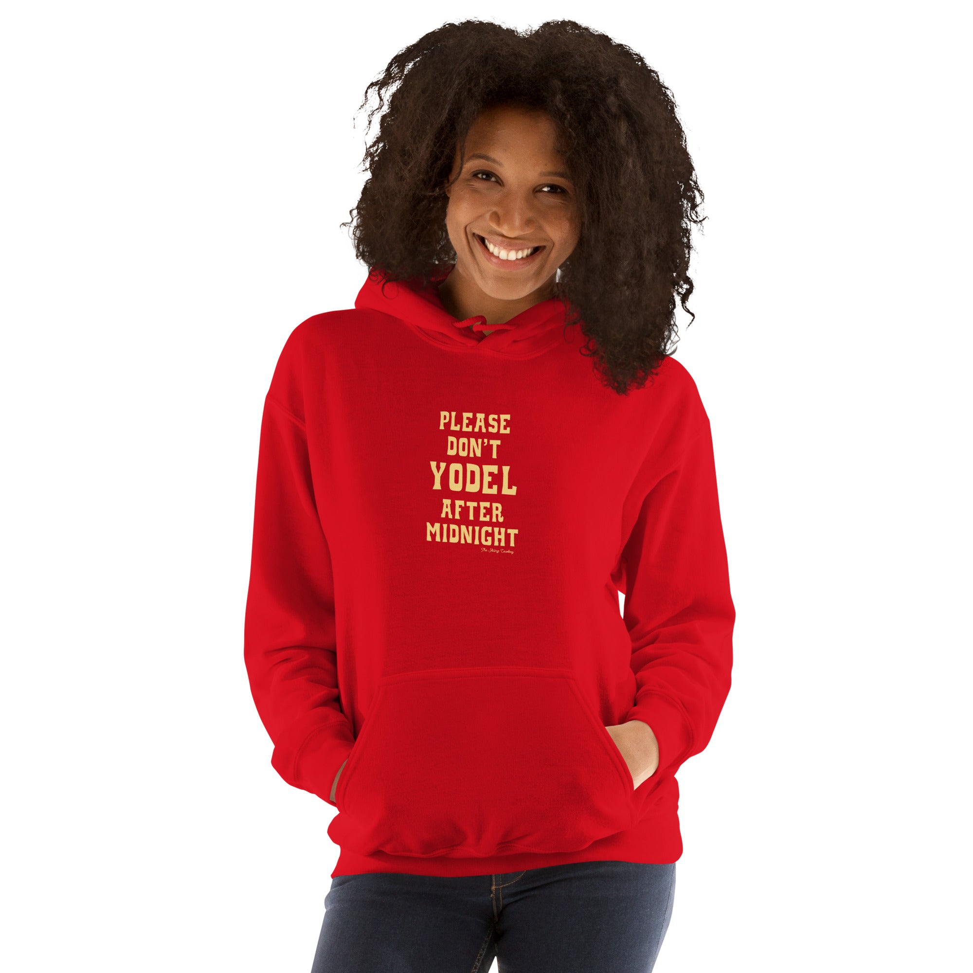 Unisex Hoodie Don't Yodel After Midnight on bright colors