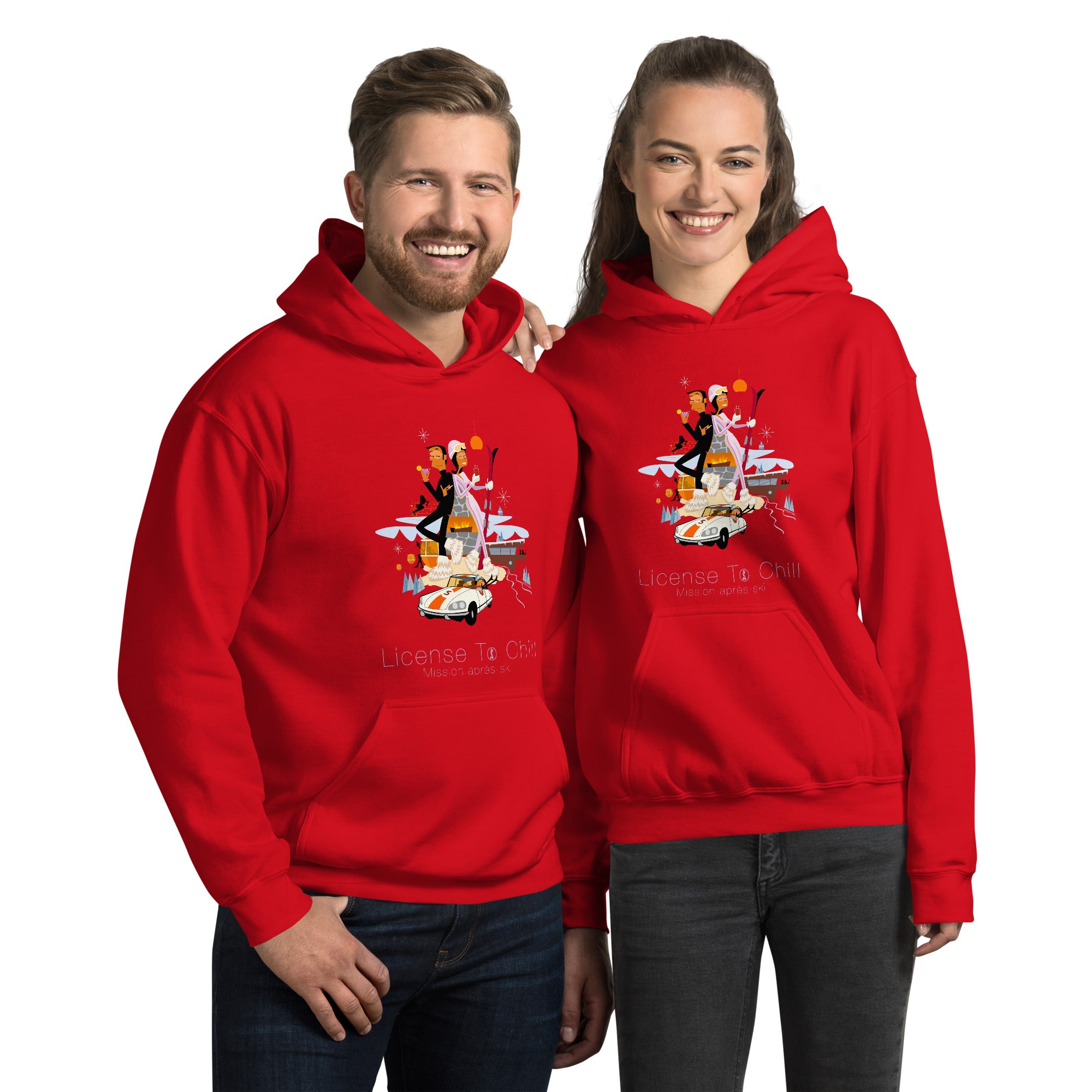 Unisex Hoodie License To Chill Mission Après-Ski on bright colors