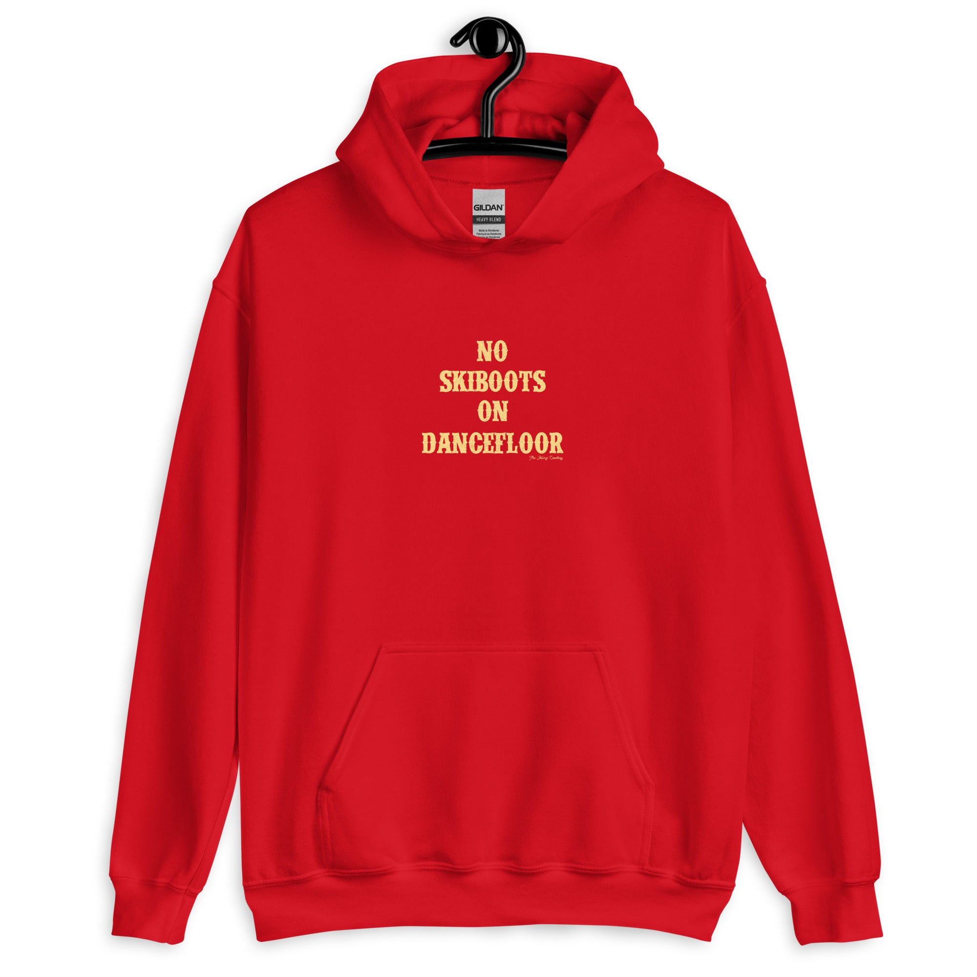 Unisex Hoodie No Skiboots on Dancefloor on bright colors