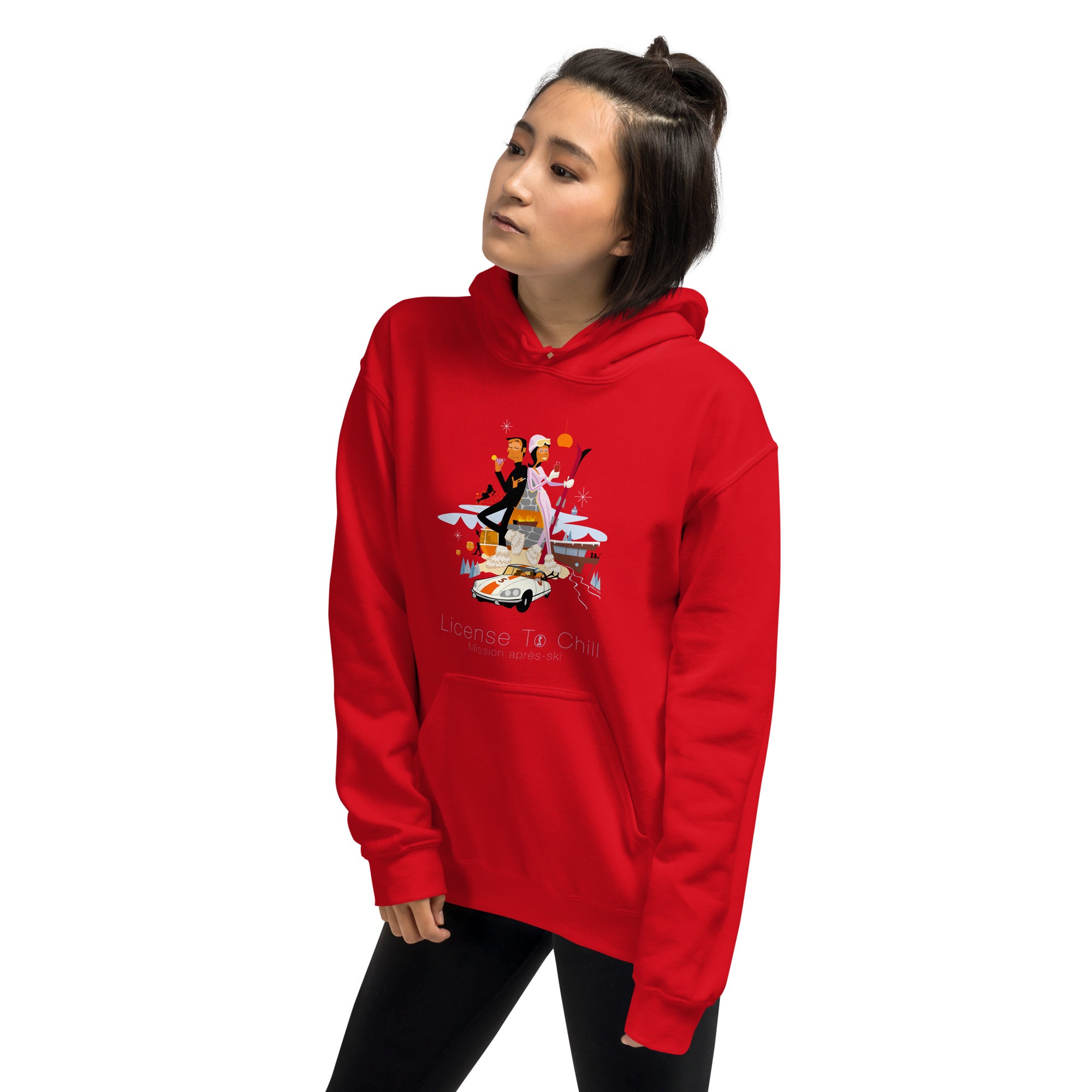 Unisex Hoodie License To Chill Mission Après-Ski on bright colors