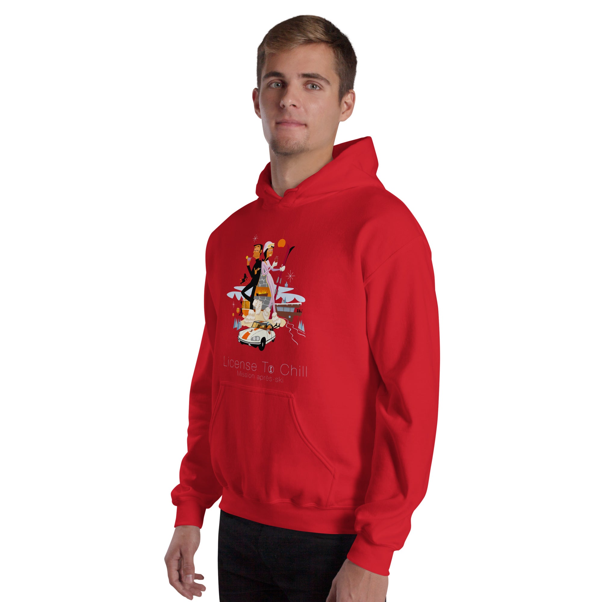 Unisex Hoodie License To Chill Mission Après-Ski on bright colors