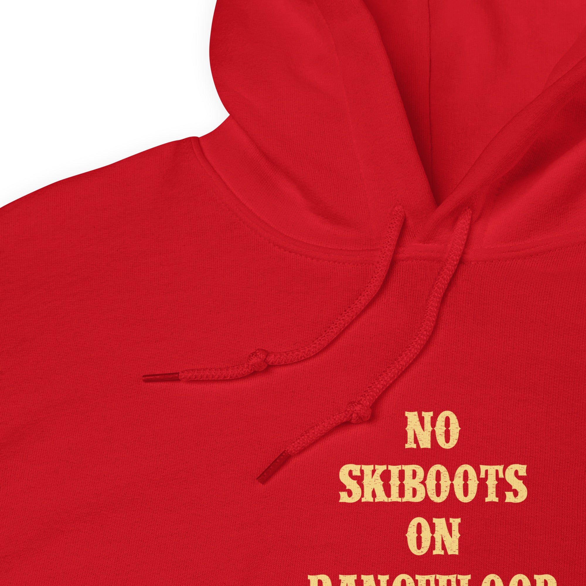 Sweat à capuche d'hiver unisexe No Skiboots on Dancefloor sur couleurs vives