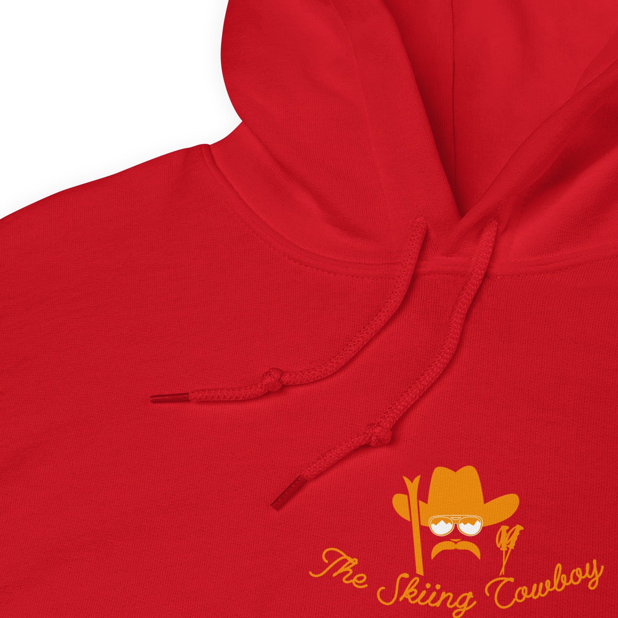 Unisex Hoodie Skiing Duel Outline on bright colors (front & back)