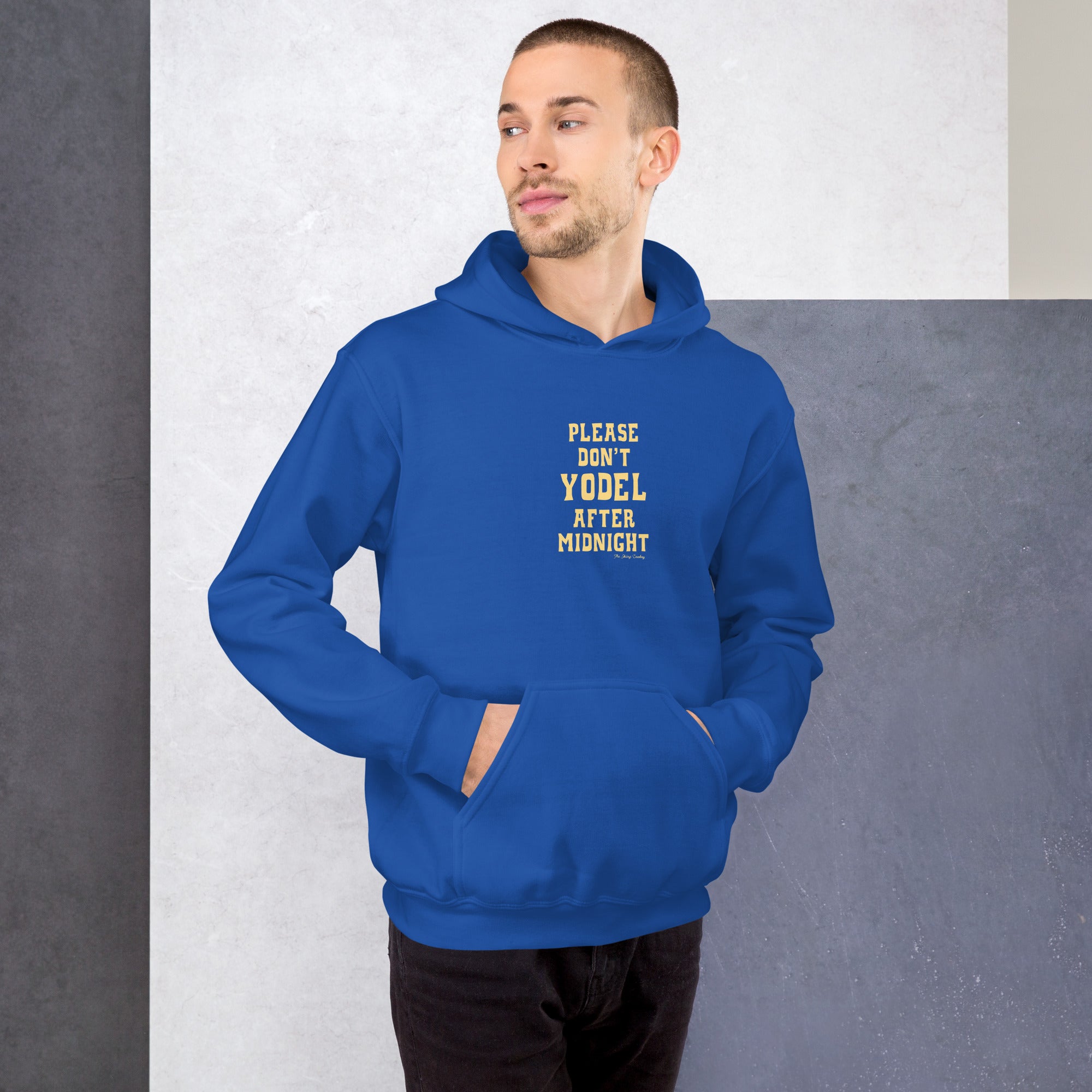 Unisex Hoodie Don't Yodel After Midnight on bright colors