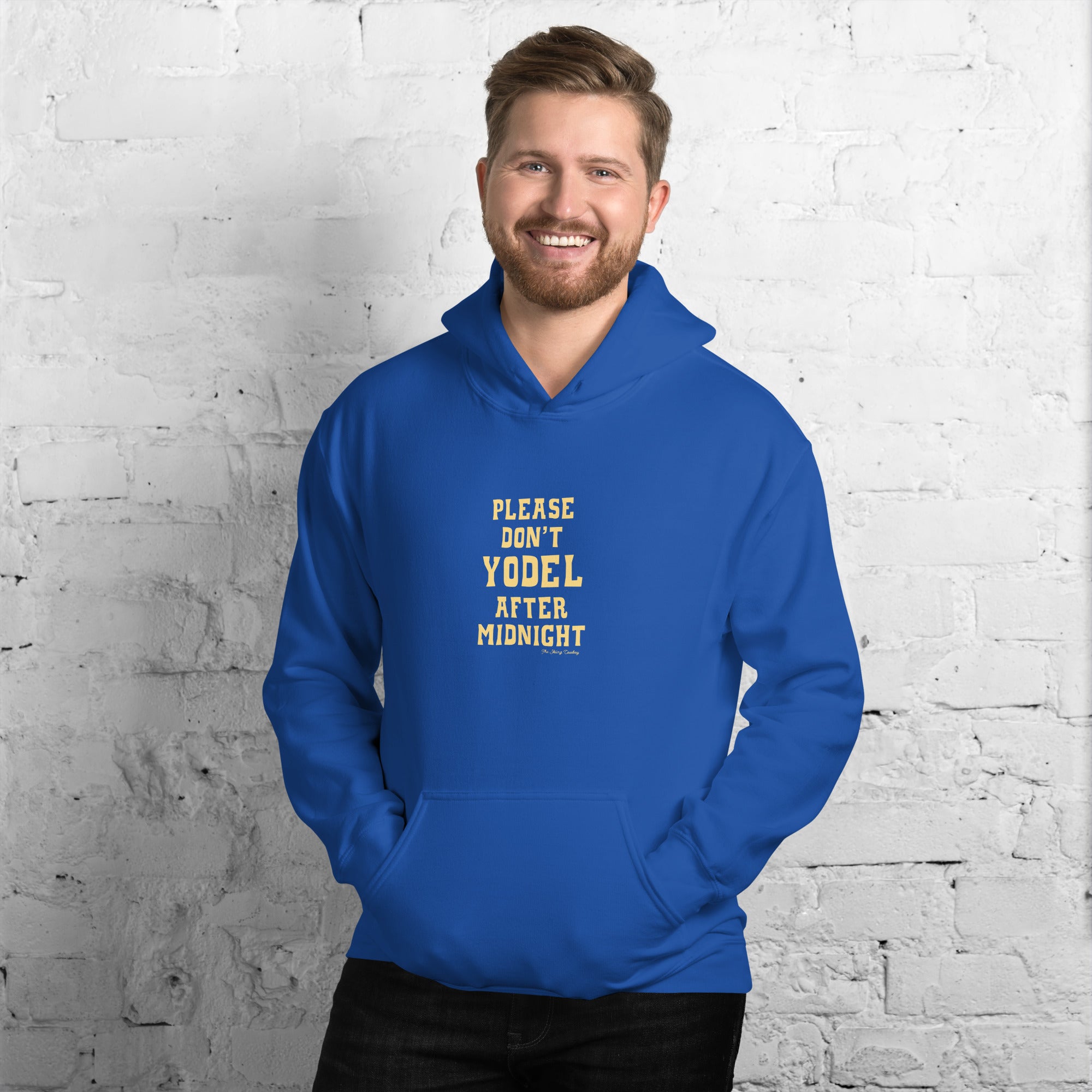 Unisex Hoodie Don't Yodel After Midnight on bright colors