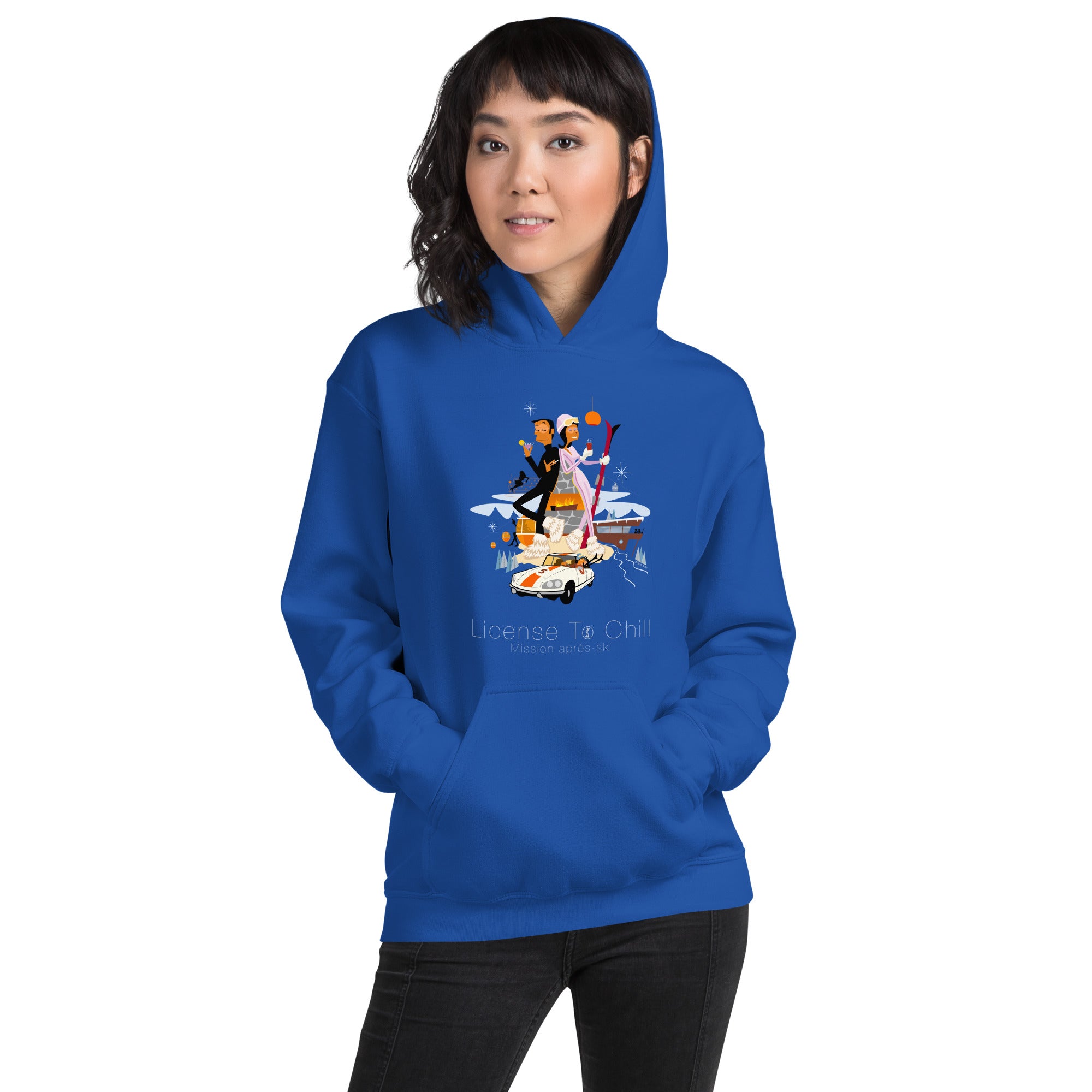 Unisex Hoodie License To Chill Mission Après-Ski on bright colors