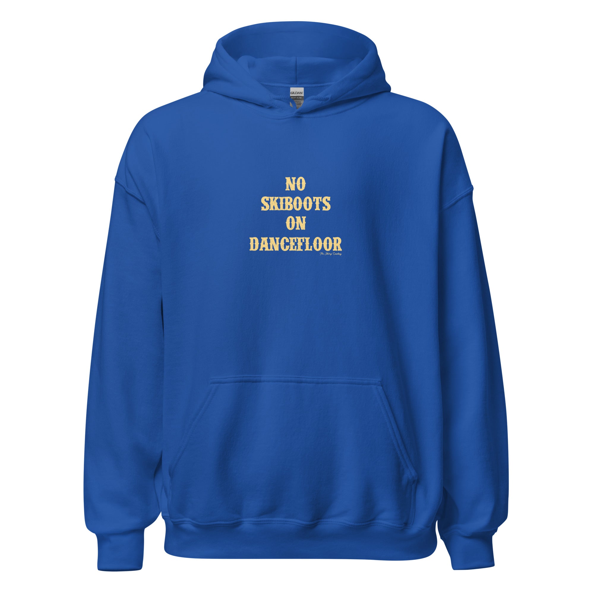 Unisex Hoodie No Skiboots on Dancefloor on bright colors