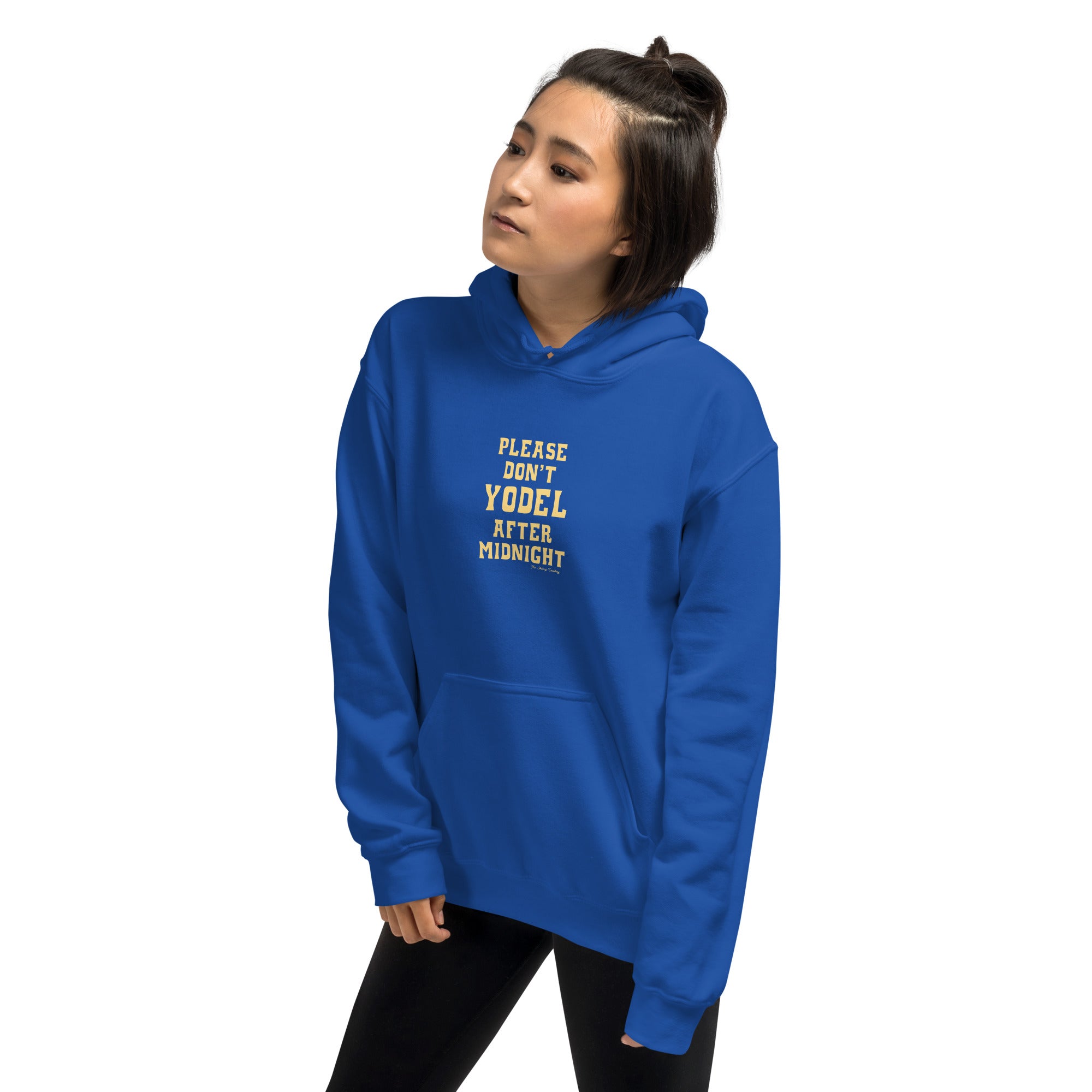 Unisex Hoodie Don't Yodel After Midnight on bright colors