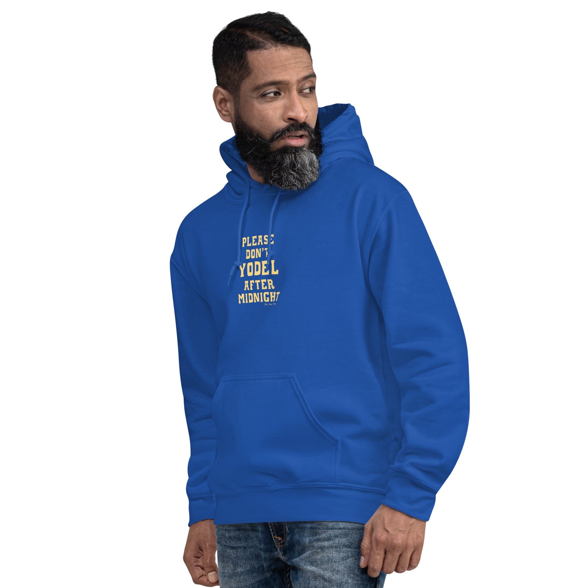 Unisex Hoodie Don't Yodel After Midnight on bright colors