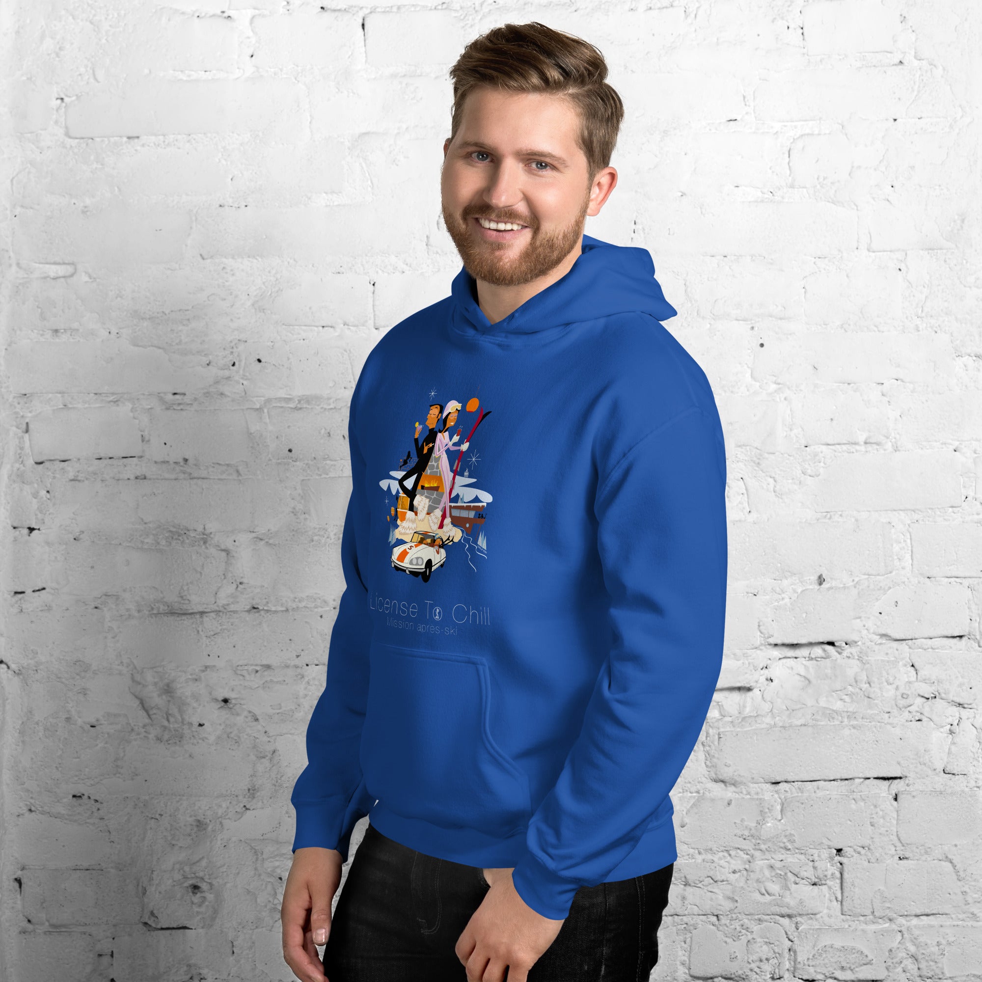 Unisex Hoodie License To Chill Mission Après-Ski on bright colors