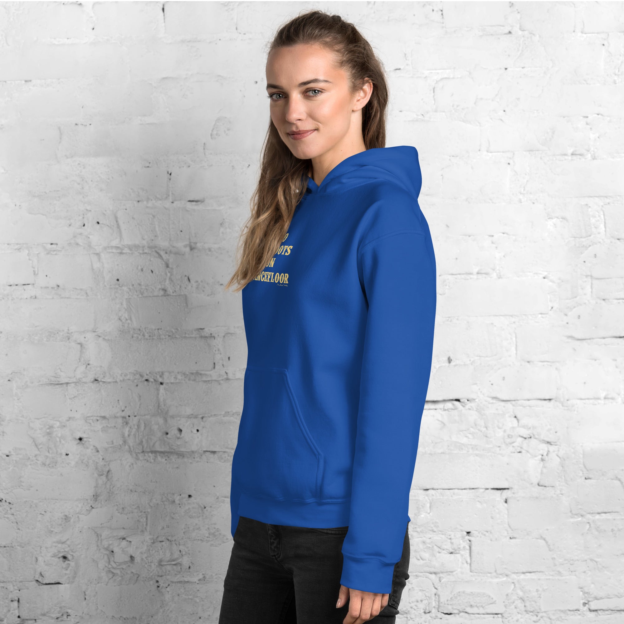 Unisex Hoodie No Skiboots on Dancefloor on bright colors