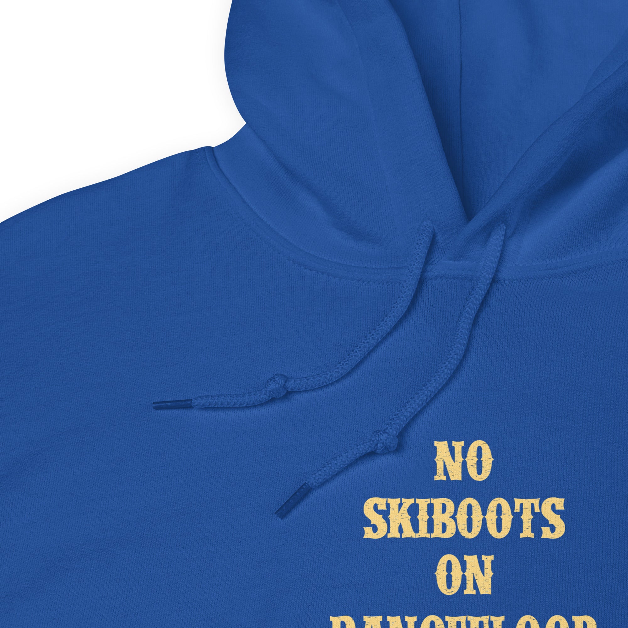 Unisex Hoodie No Skiboots on Dancefloor on bright colors