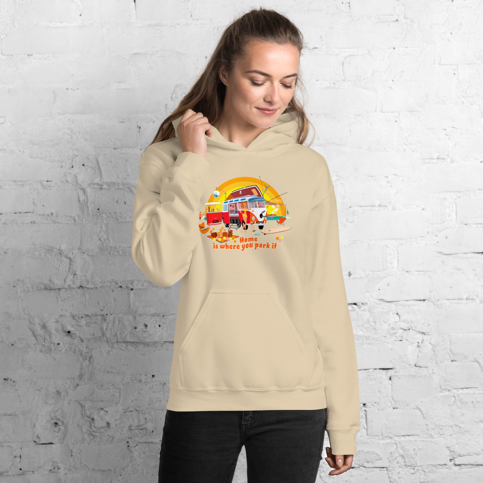 Sweat à capuche d'hiver unisexe Ultra Combi: Home is where you park it sur couleurs vives