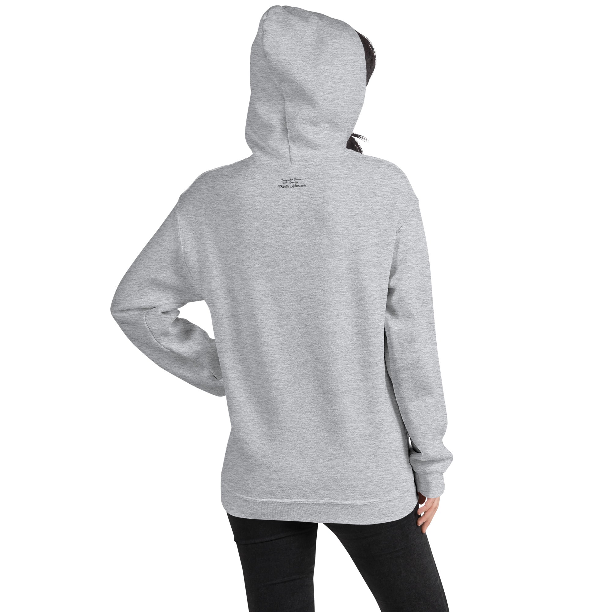 Unisex Hoodie The Skiing Cowgirl on light colors