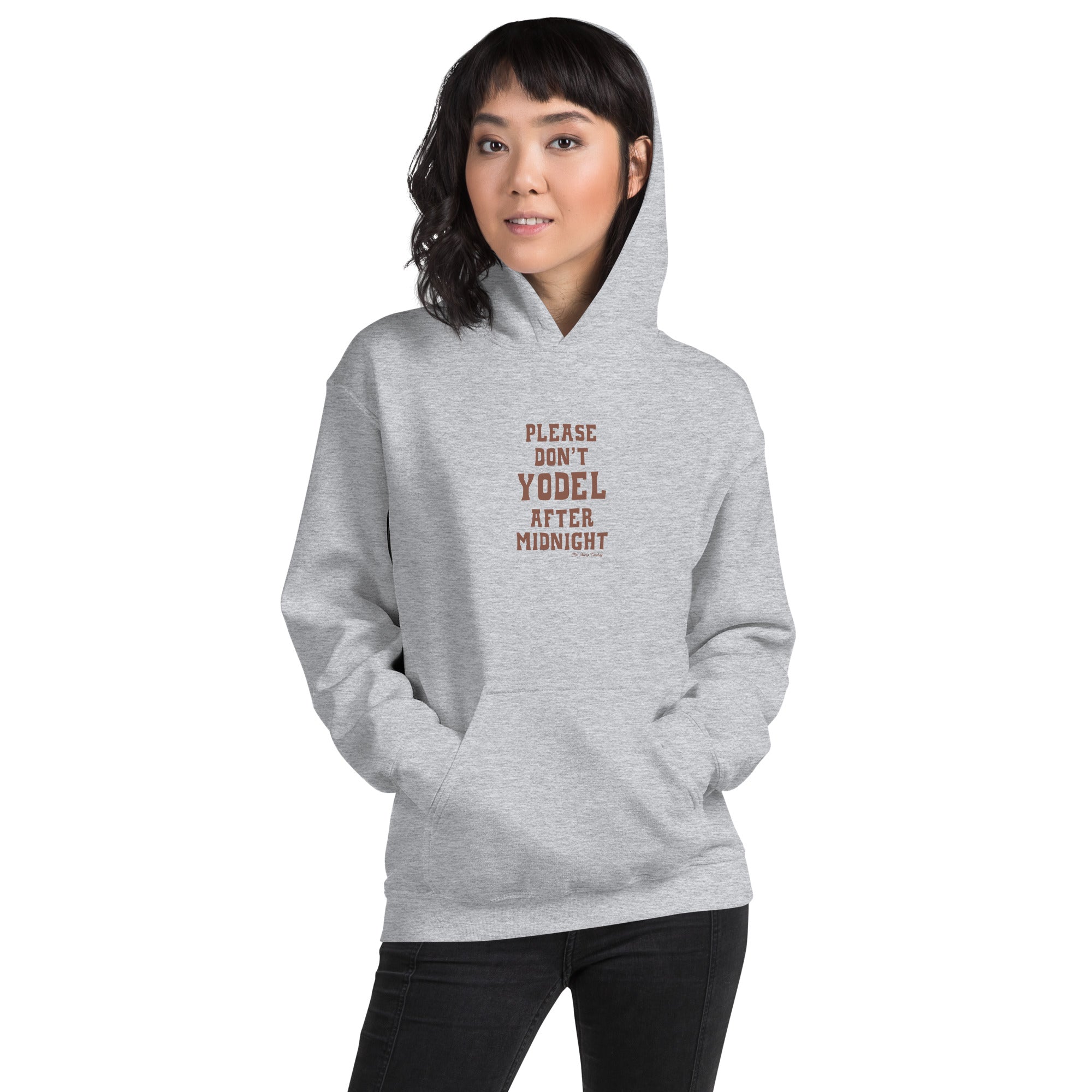 Unisex Hoodie Don't Yodel After Midnight on light colors