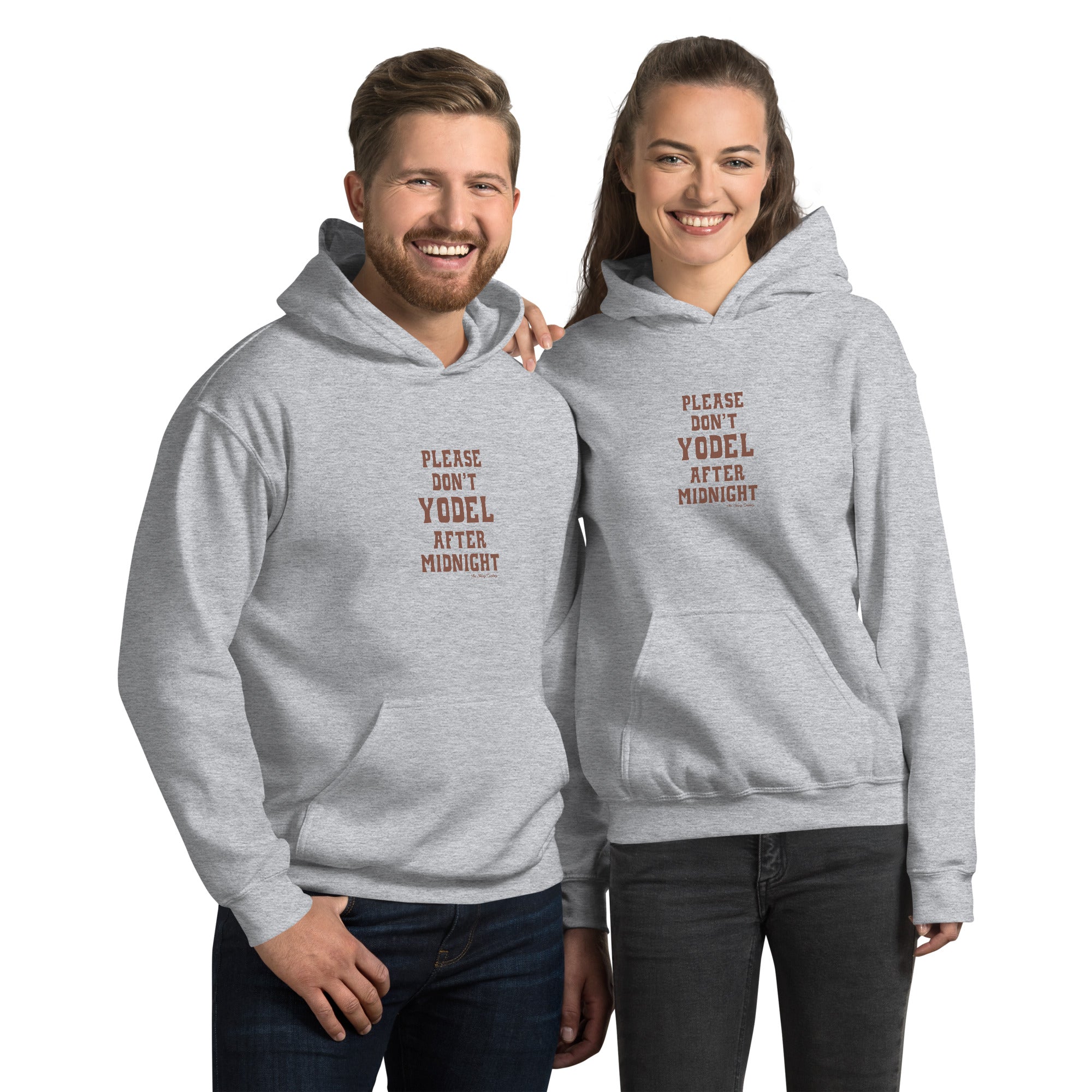 Unisex Hoodie Don't Yodel After Midnight on light colors