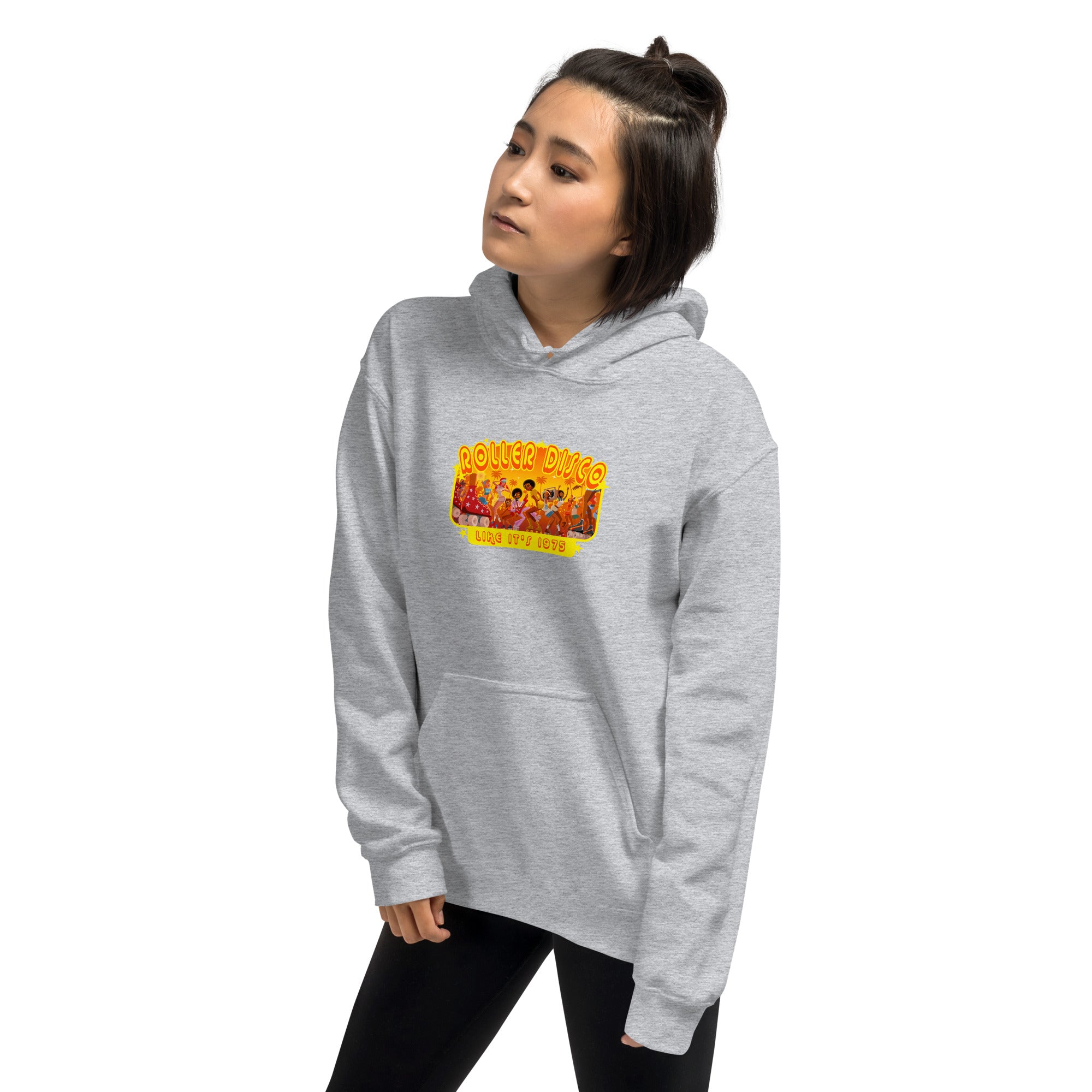 Unisex Hoodie Roller Disco 1975 on light colors