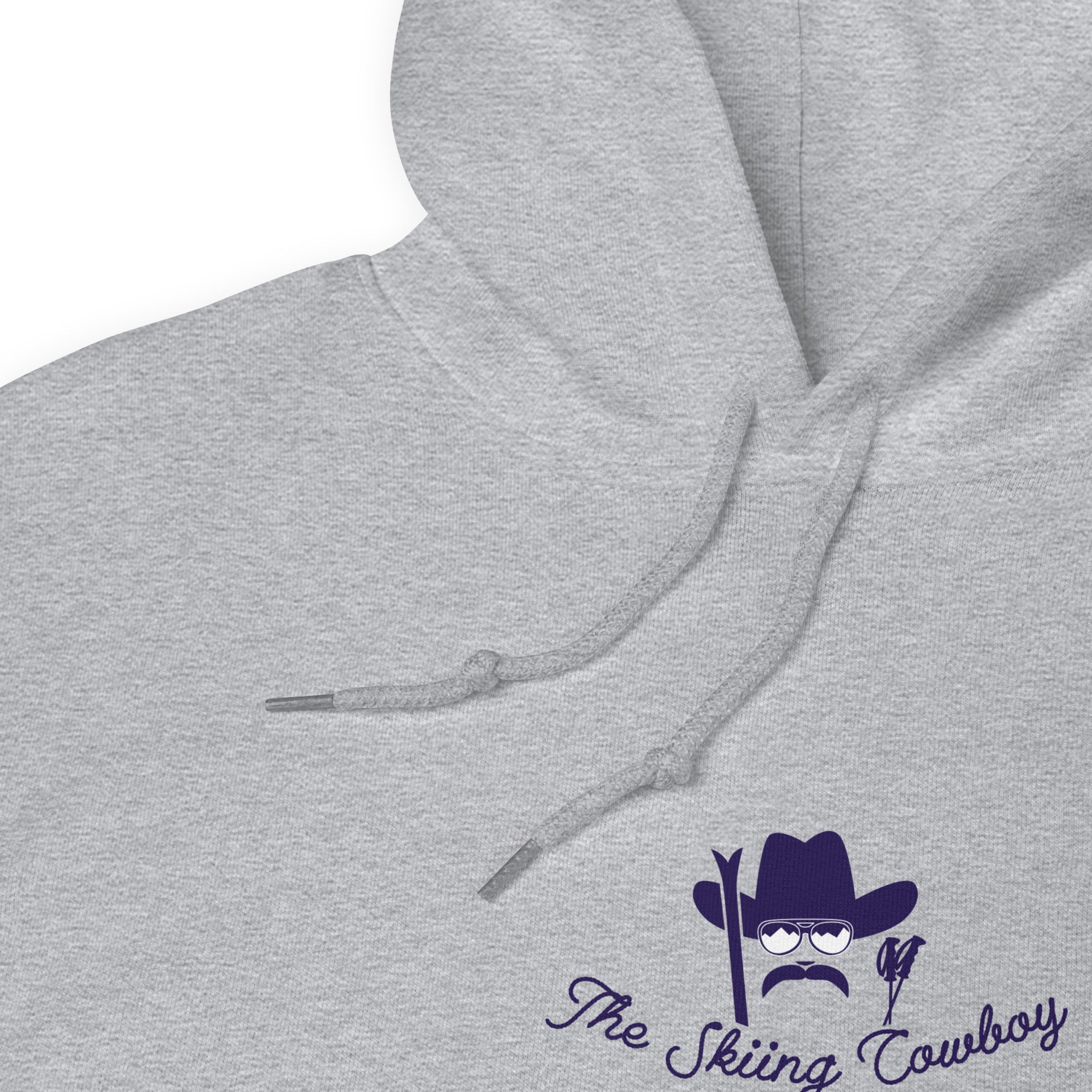 Unisex Hoodie The Skiing Cowboy Duel Silhouette (front & back)