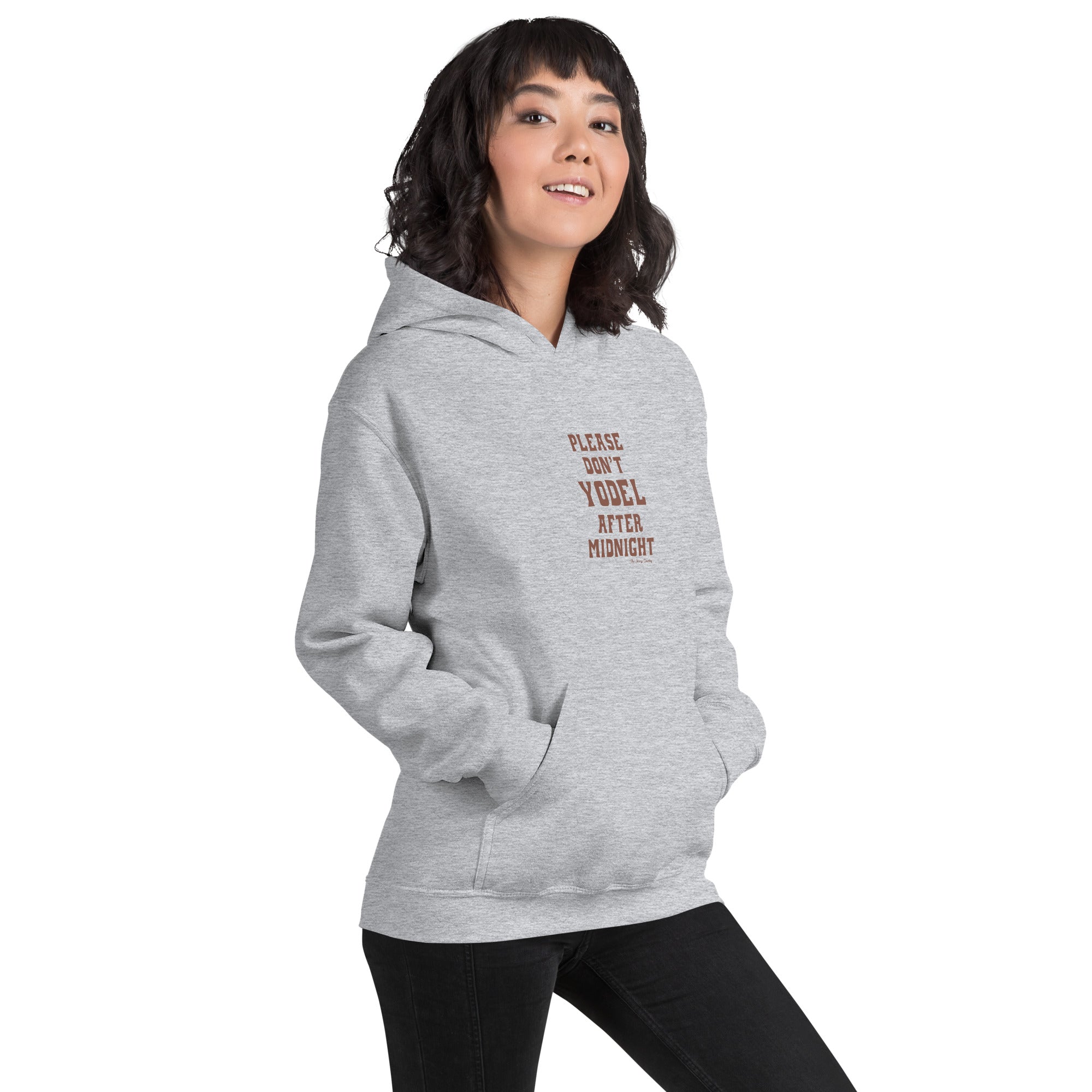 Unisex Hoodie Don't Yodel After Midnight on light colors