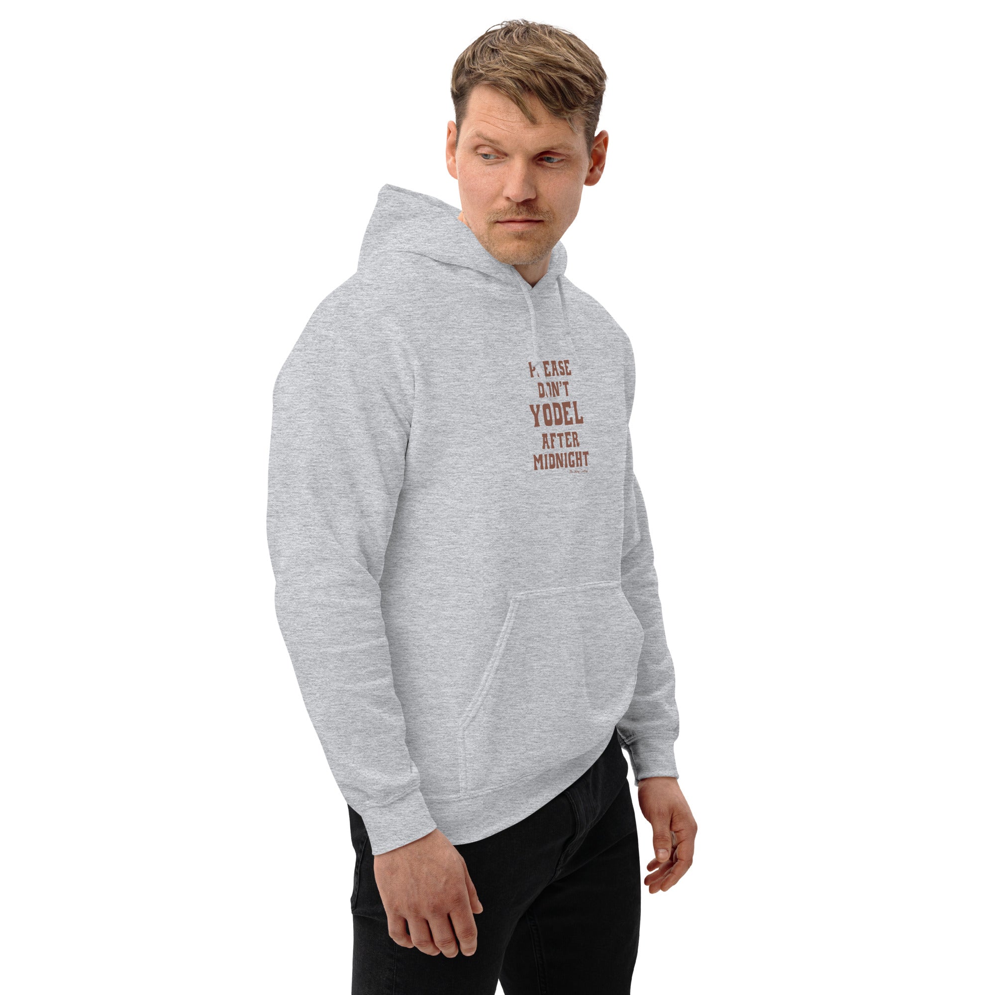 Unisex Hoodie Don't Yodel After Midnight on light colors