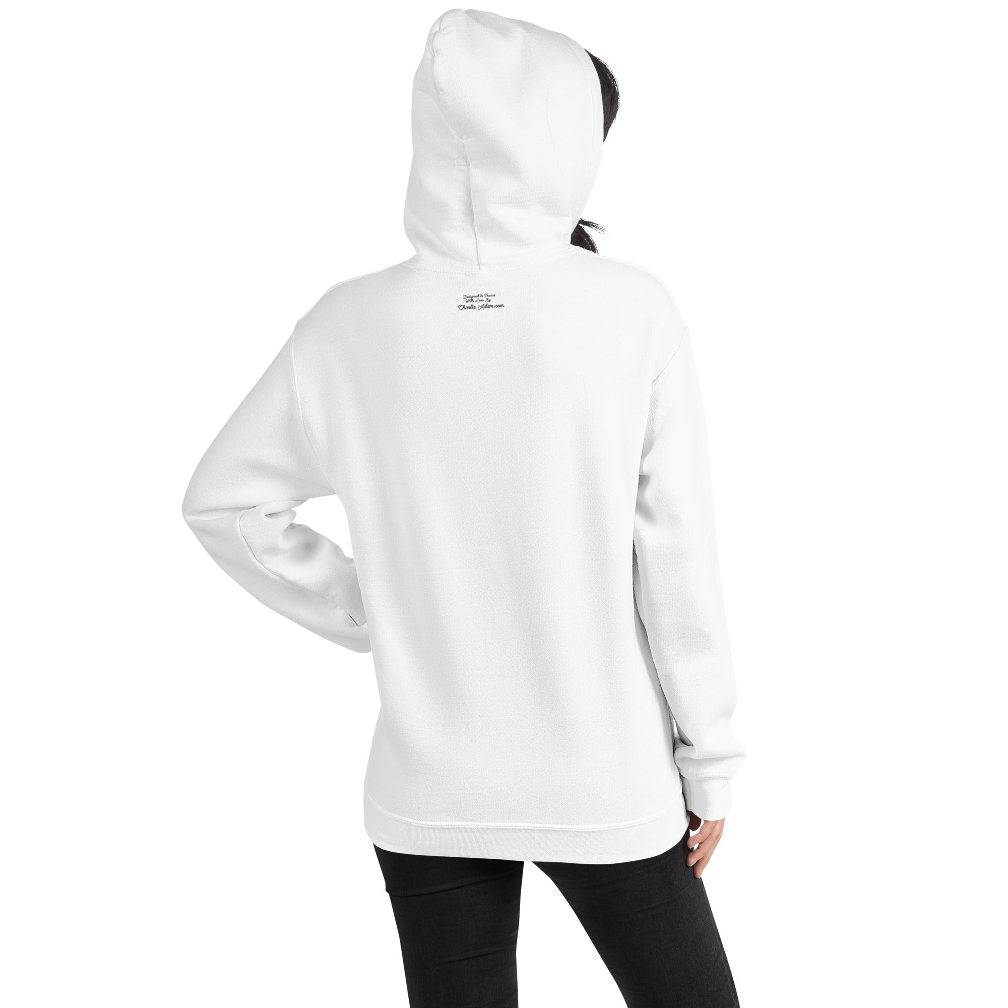 Unisex Hoodie The Skiing Cowgirl on light colors