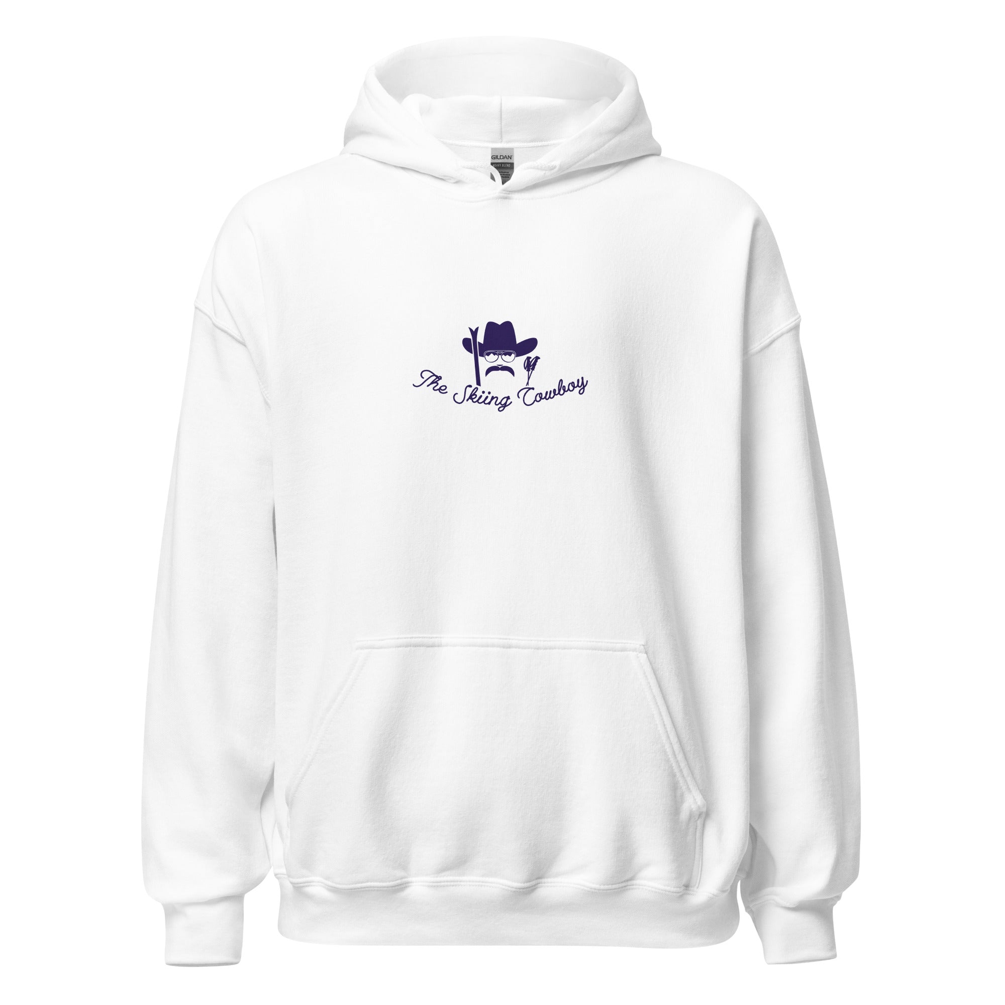 Unisex Hoodie The Skiing Cowboy Duel Silhouette (front & back)