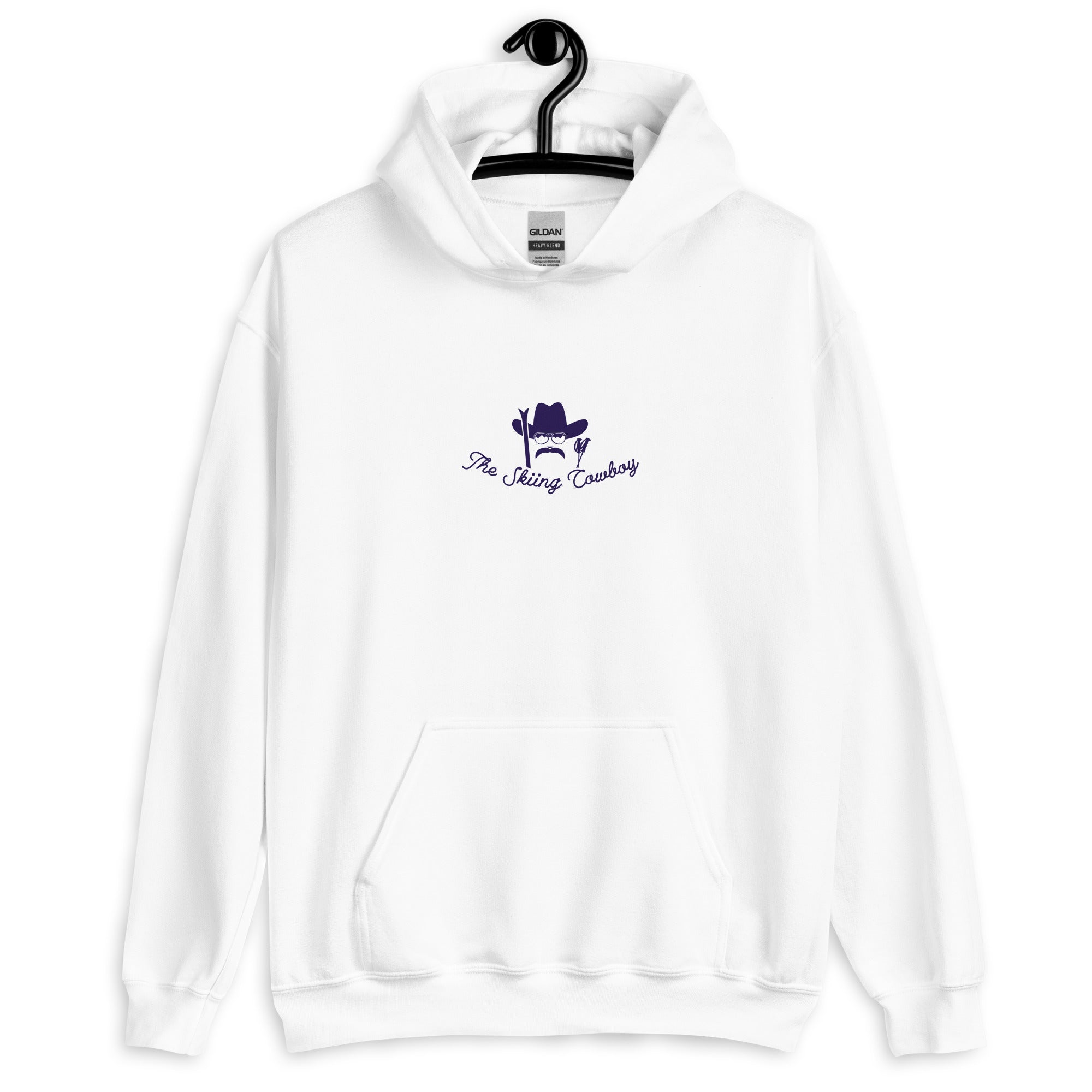 Unisex Hoodie The Skiing Cowboy Duel Silhouette (front & back)