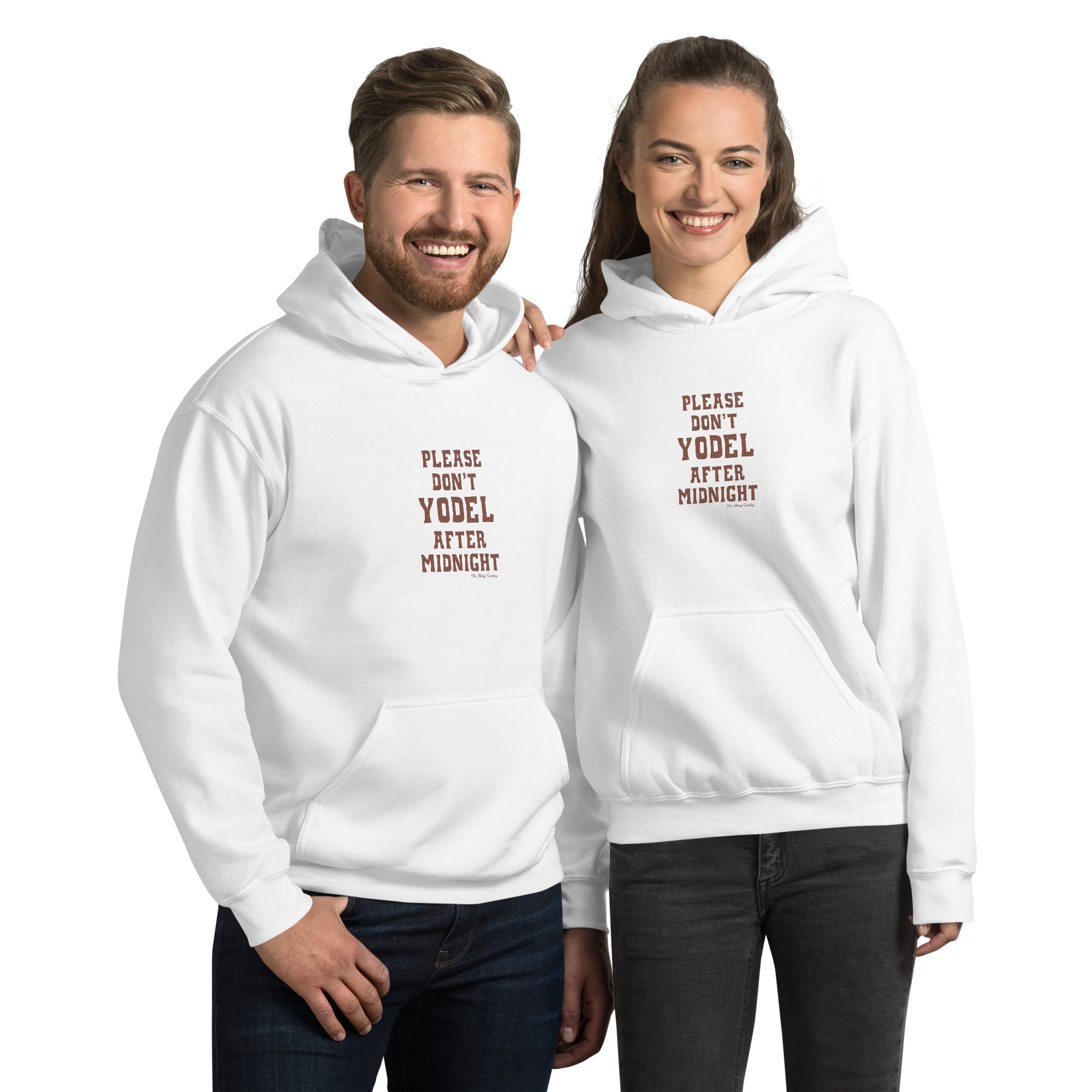 Unisex Hoodie Don't Yodel After Midnight on light colors