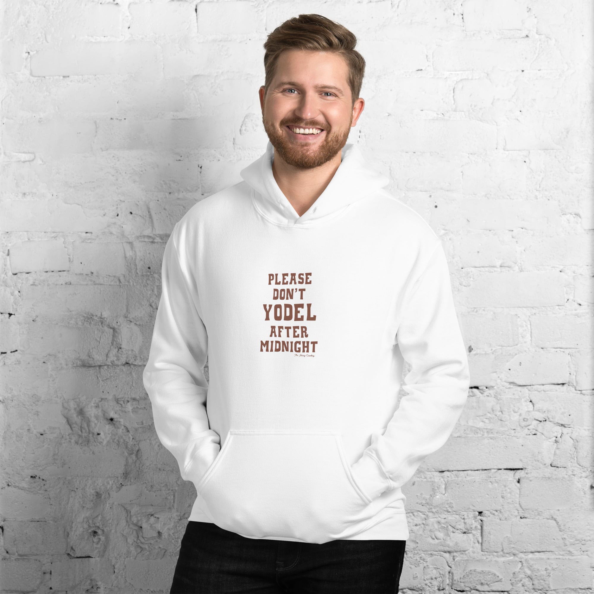 Unisex Hoodie Don't Yodel After Midnight on light colors