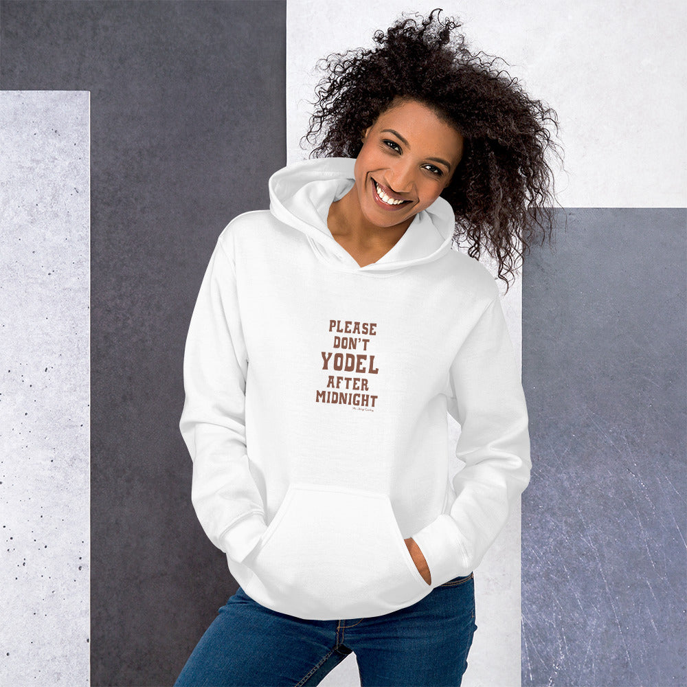 Unisex Hoodie Don't Yodel After Midnight on light colors